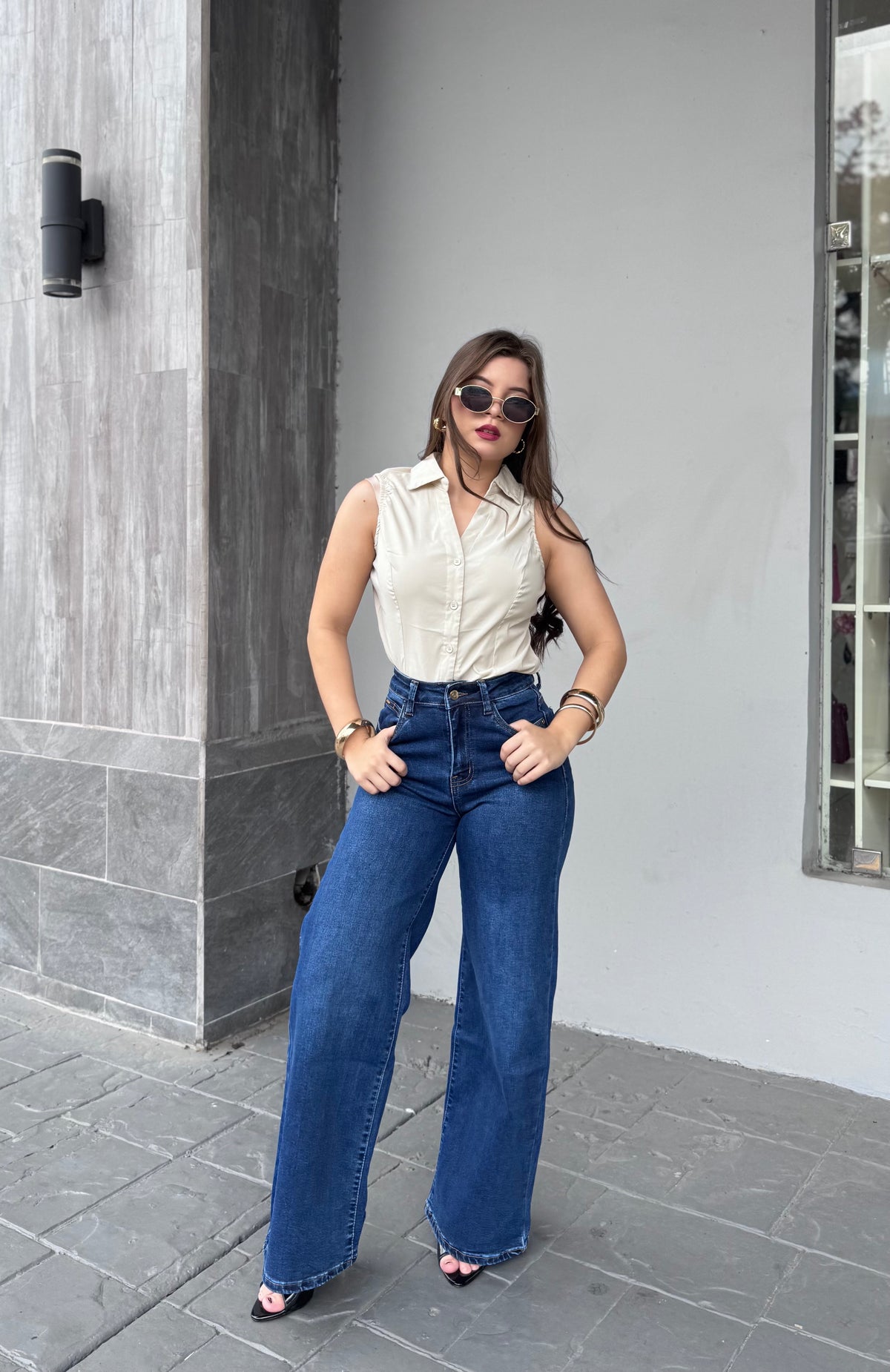 BLUSA BOTÓN CUELLO SM