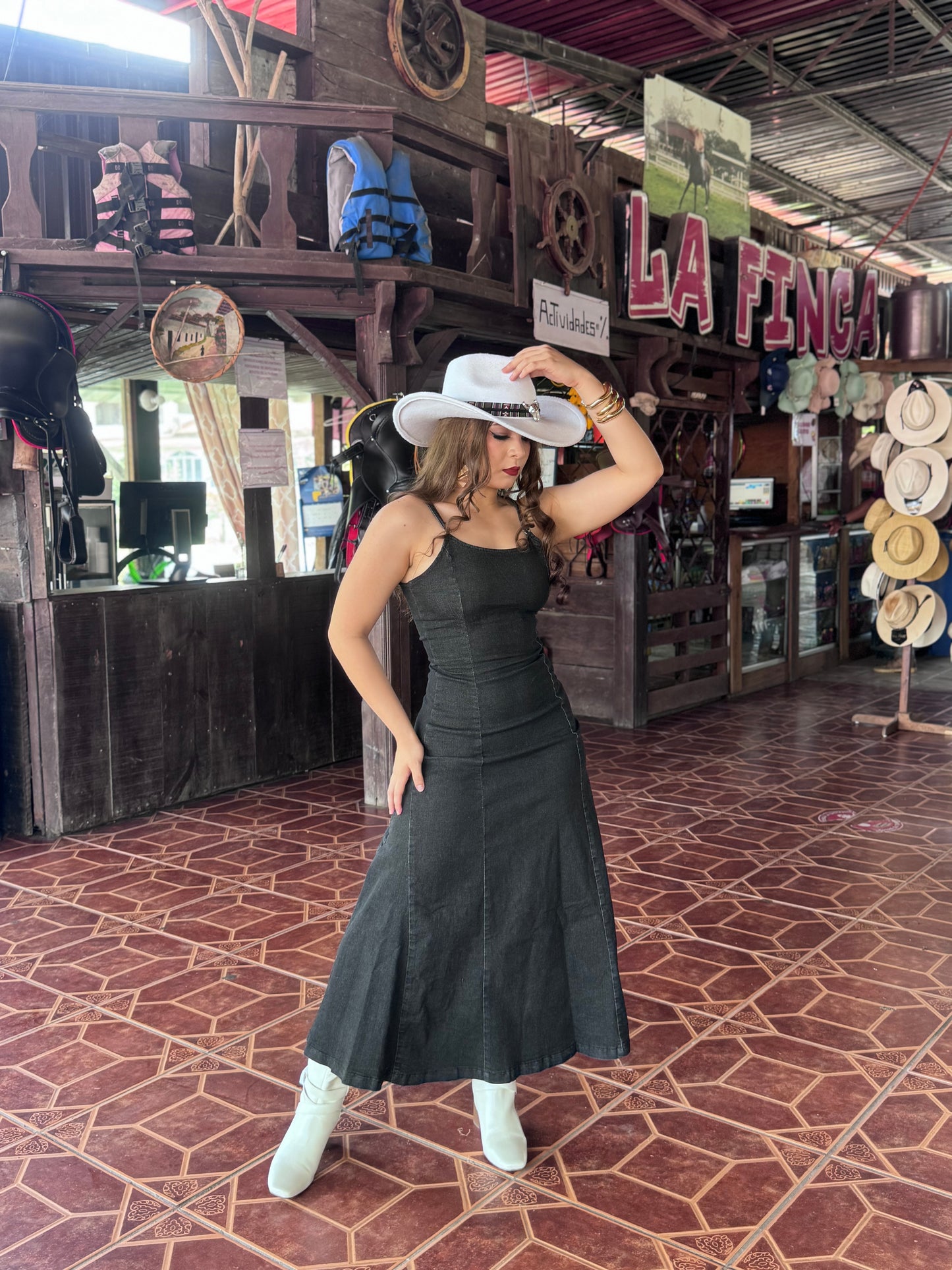 DENIM DRESS MAXI