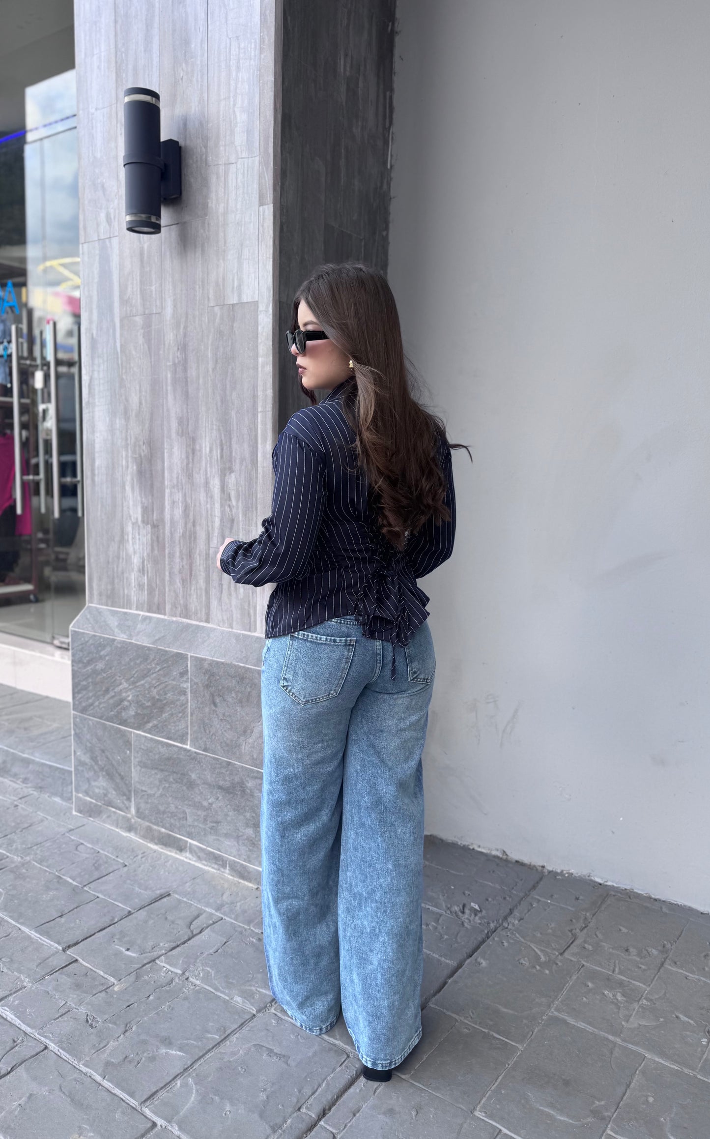 BLUSA A RAYA DE CORSÉ AMARRE