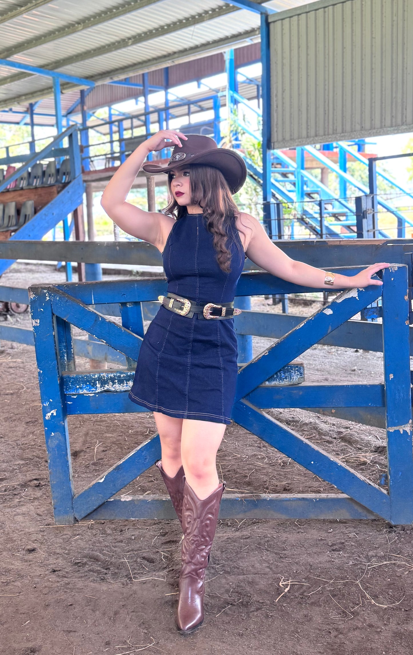 DENIM DRESS ESCOTE