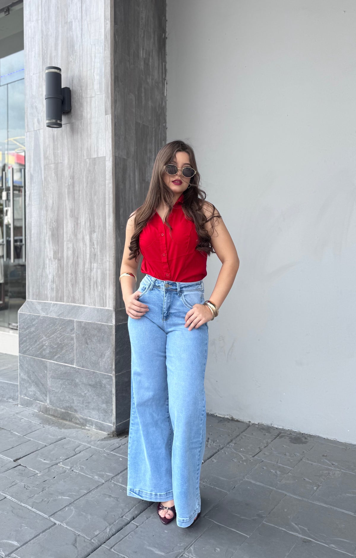 BLUSA BOTÓN CUELLO SM