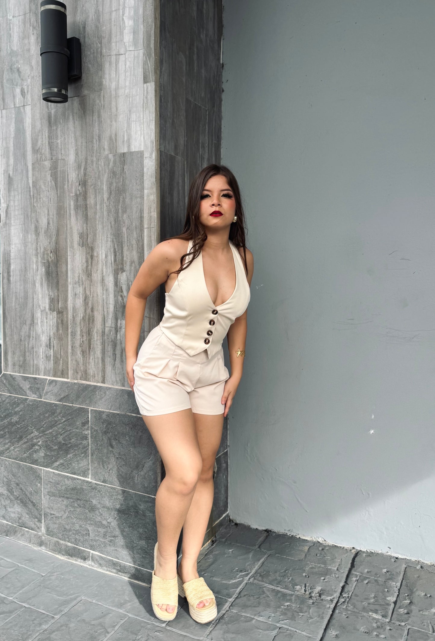 SHORT CAQUI CASUAL