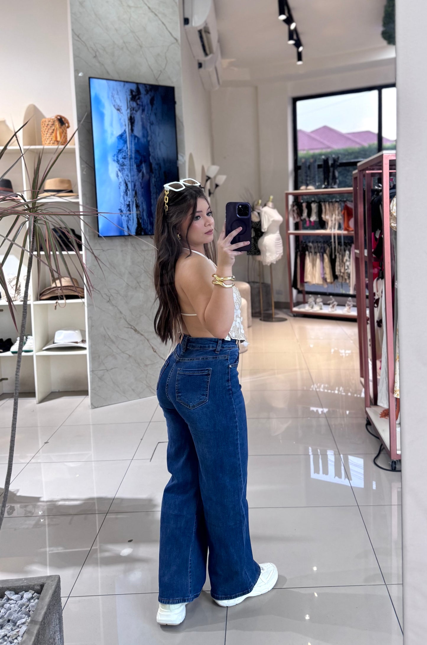 WIDE LEG AZUL OSCURO