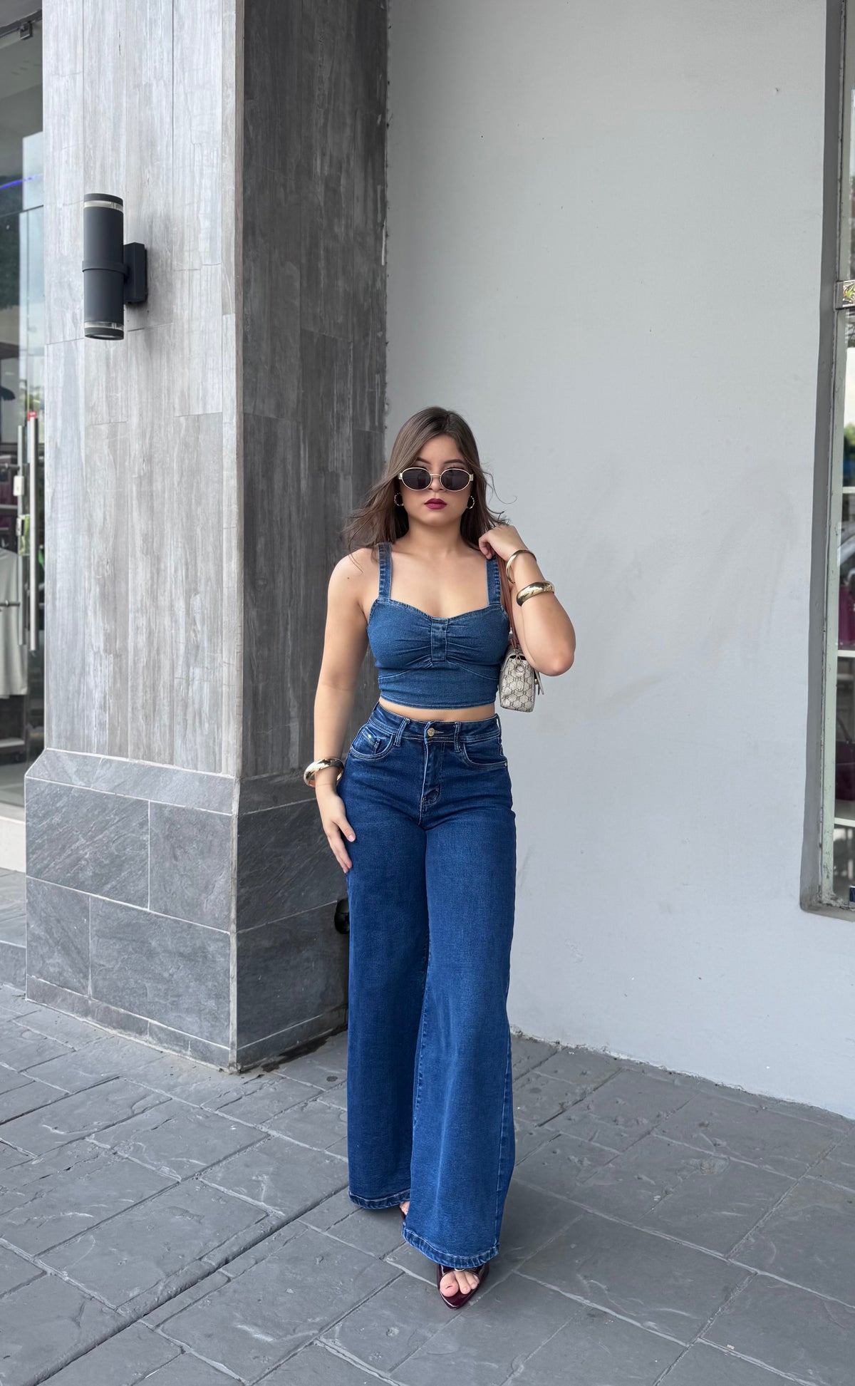 TOP DENIM CREMALLERA