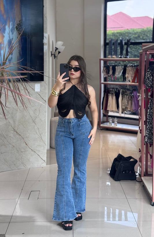 FLARE JEANS BOLSA ENFRENTE