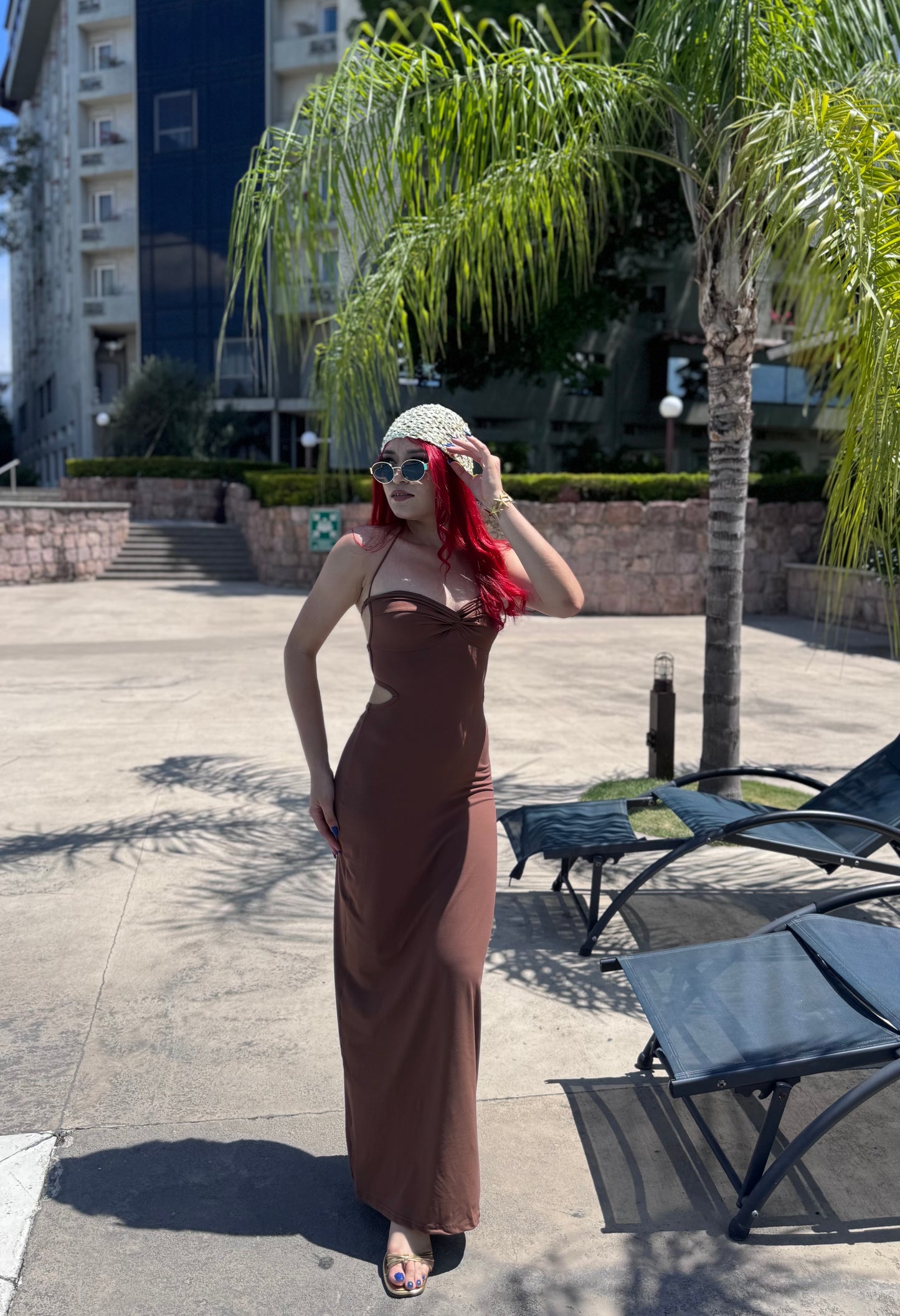 MAXI DRESS AJUSTADO AMARRE