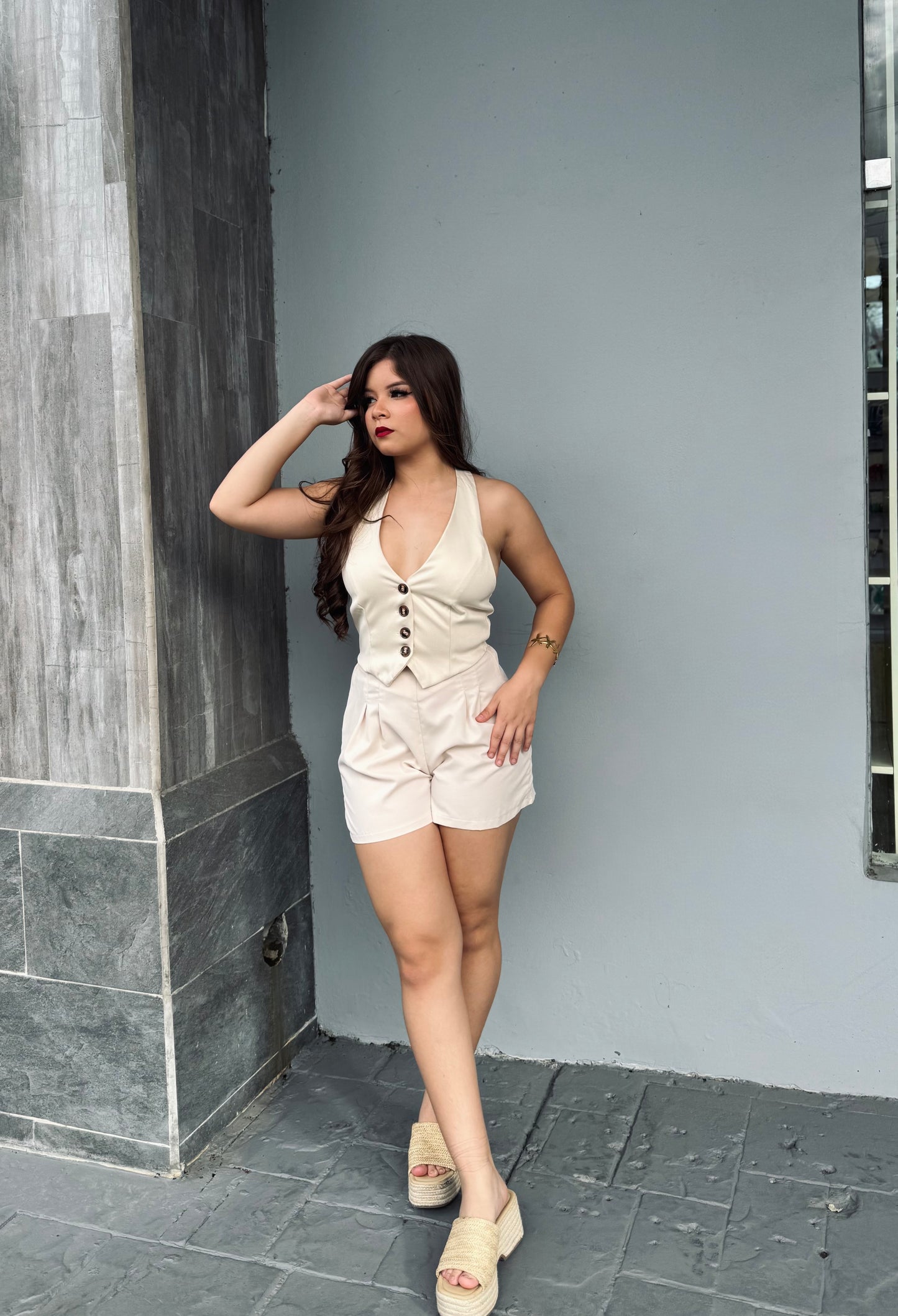 SHORT CAQUI CASUAL