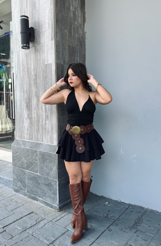 VESTIDO A CAPAS SIN CINTURÓN