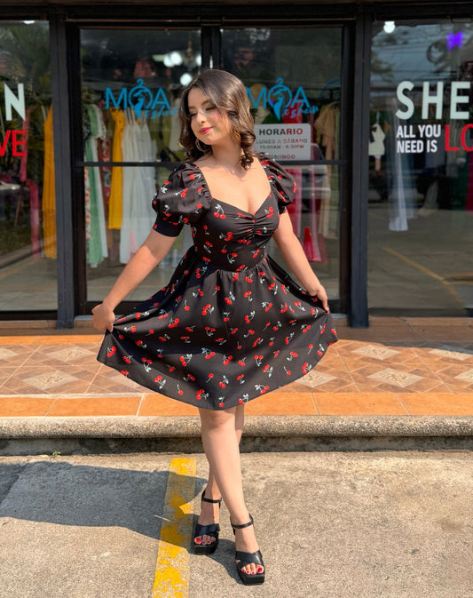 VESTIDO ESTAMPADO CEREZA