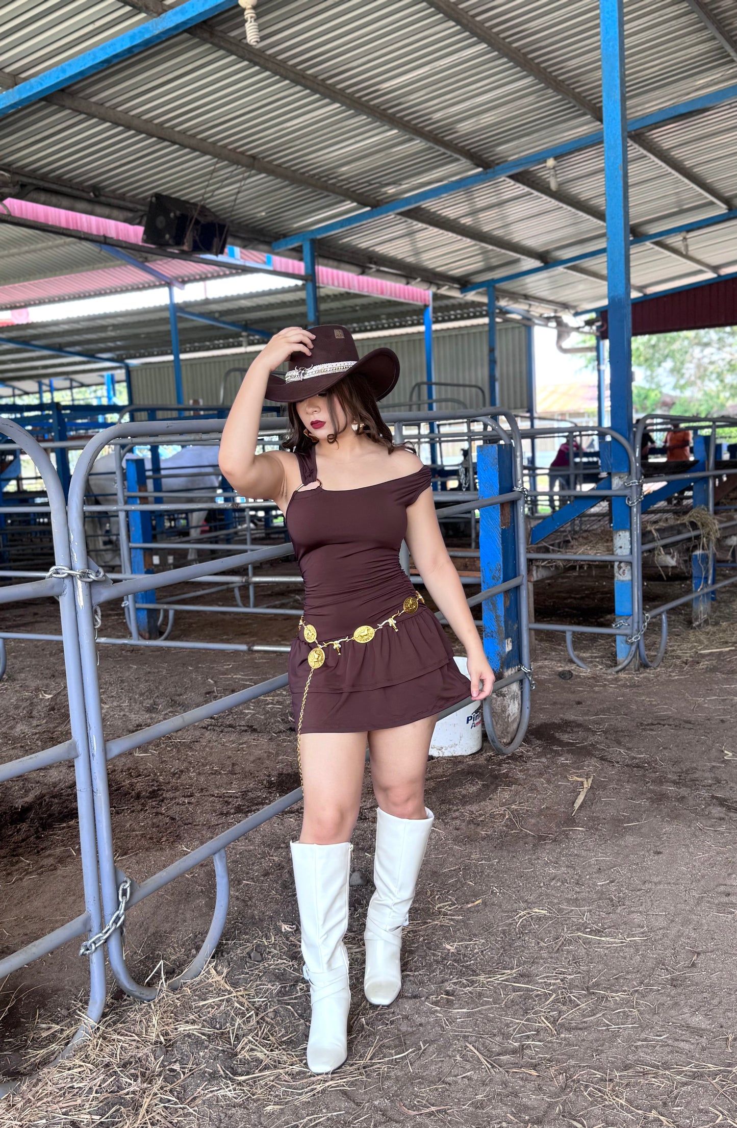 CHOCOLATE DRESS REVUELO