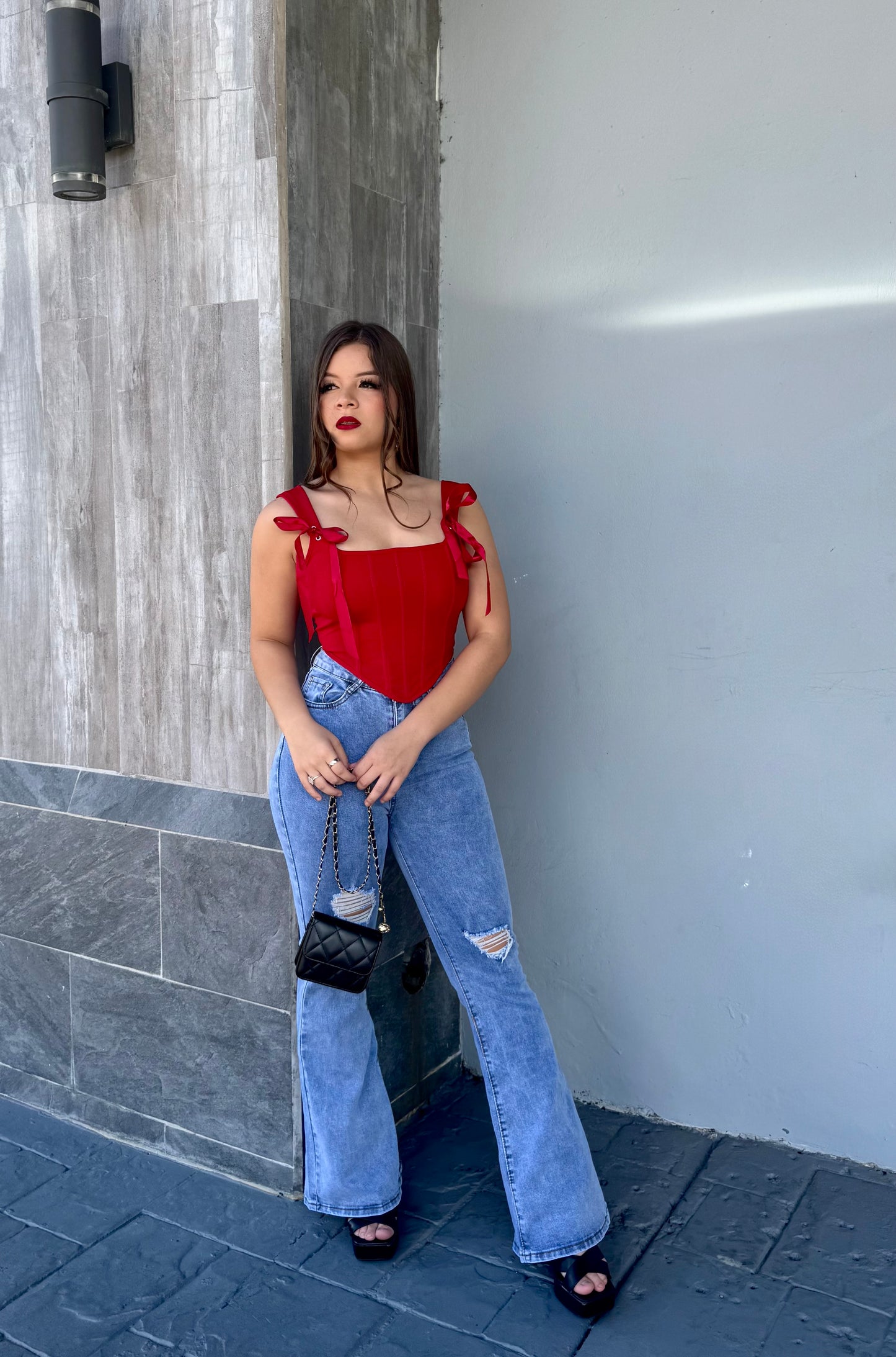 FLARE PANTS ROTO