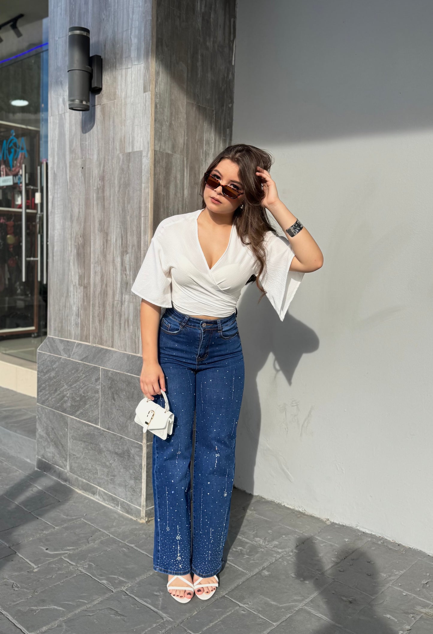MOM JEANS BRILLO