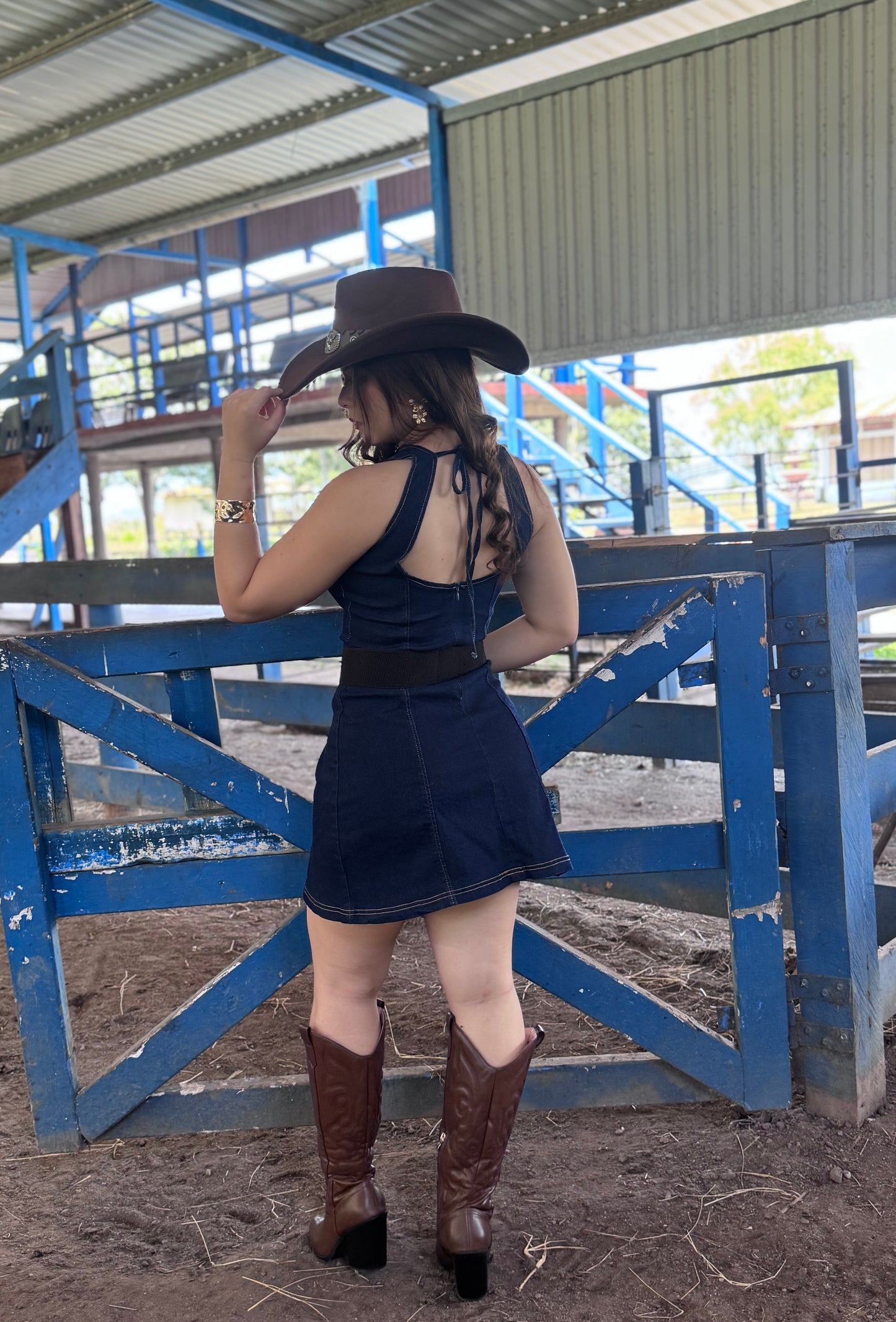 DENIM DRESS ESCOTE