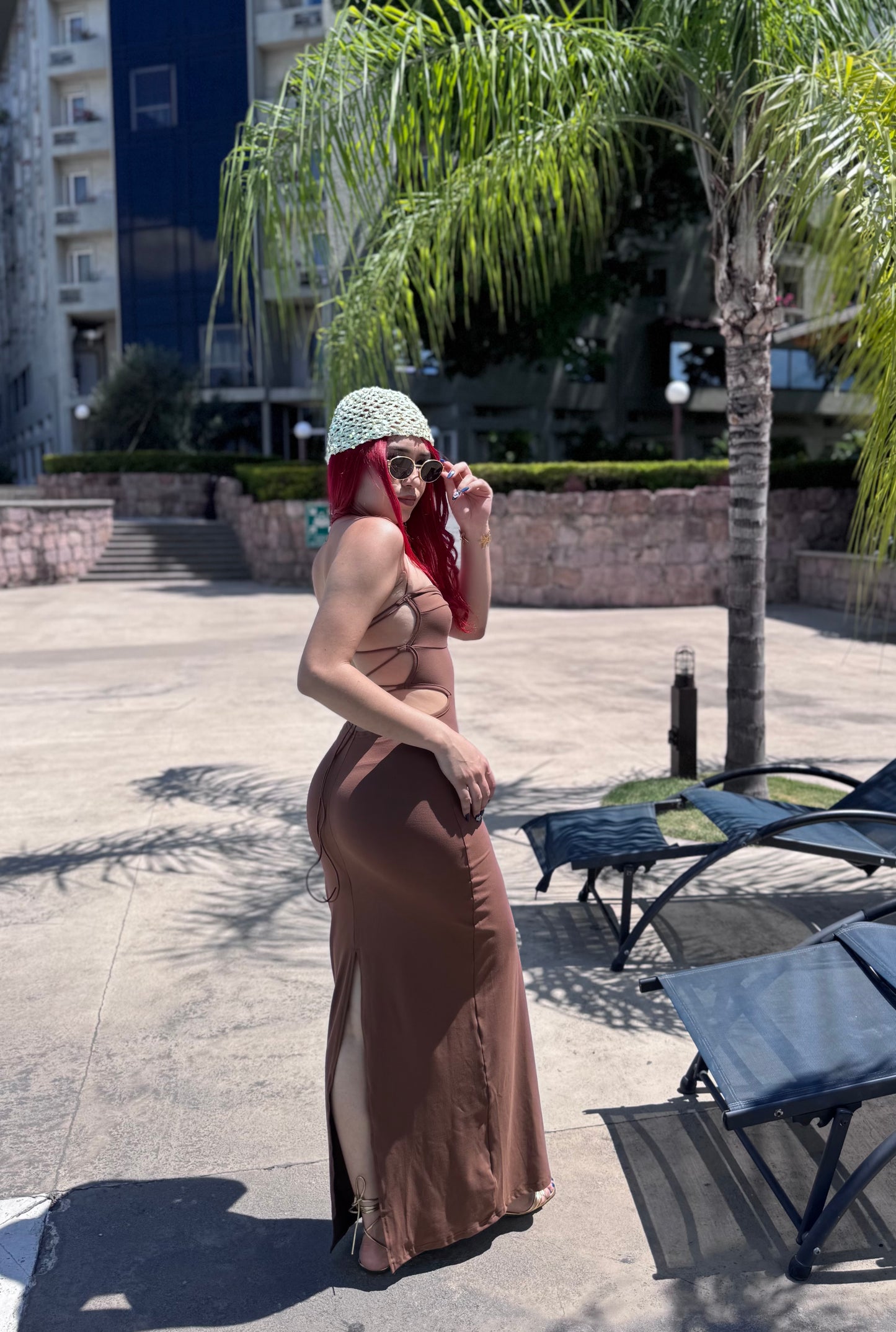 MAXI DRESS AJUSTADO AMARRE