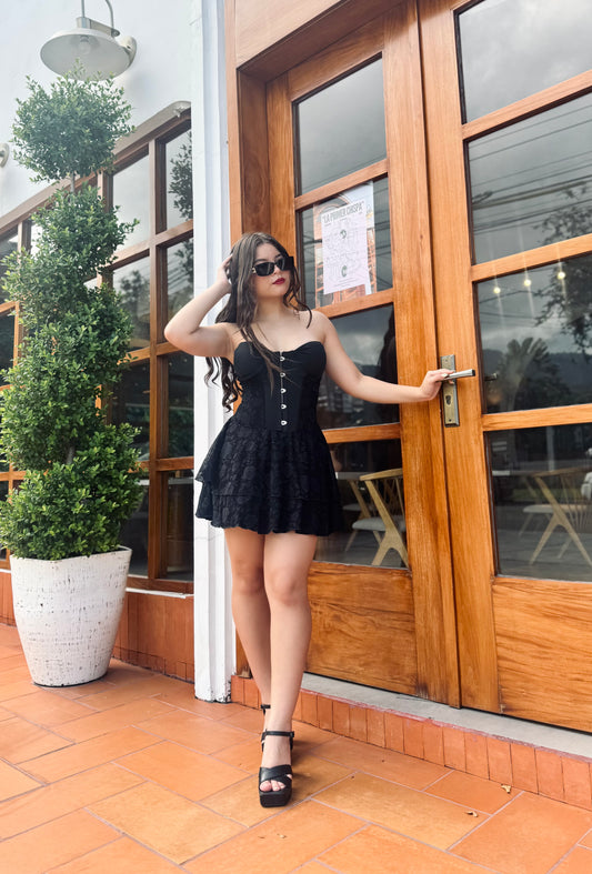 CORSET BLACK DRESS