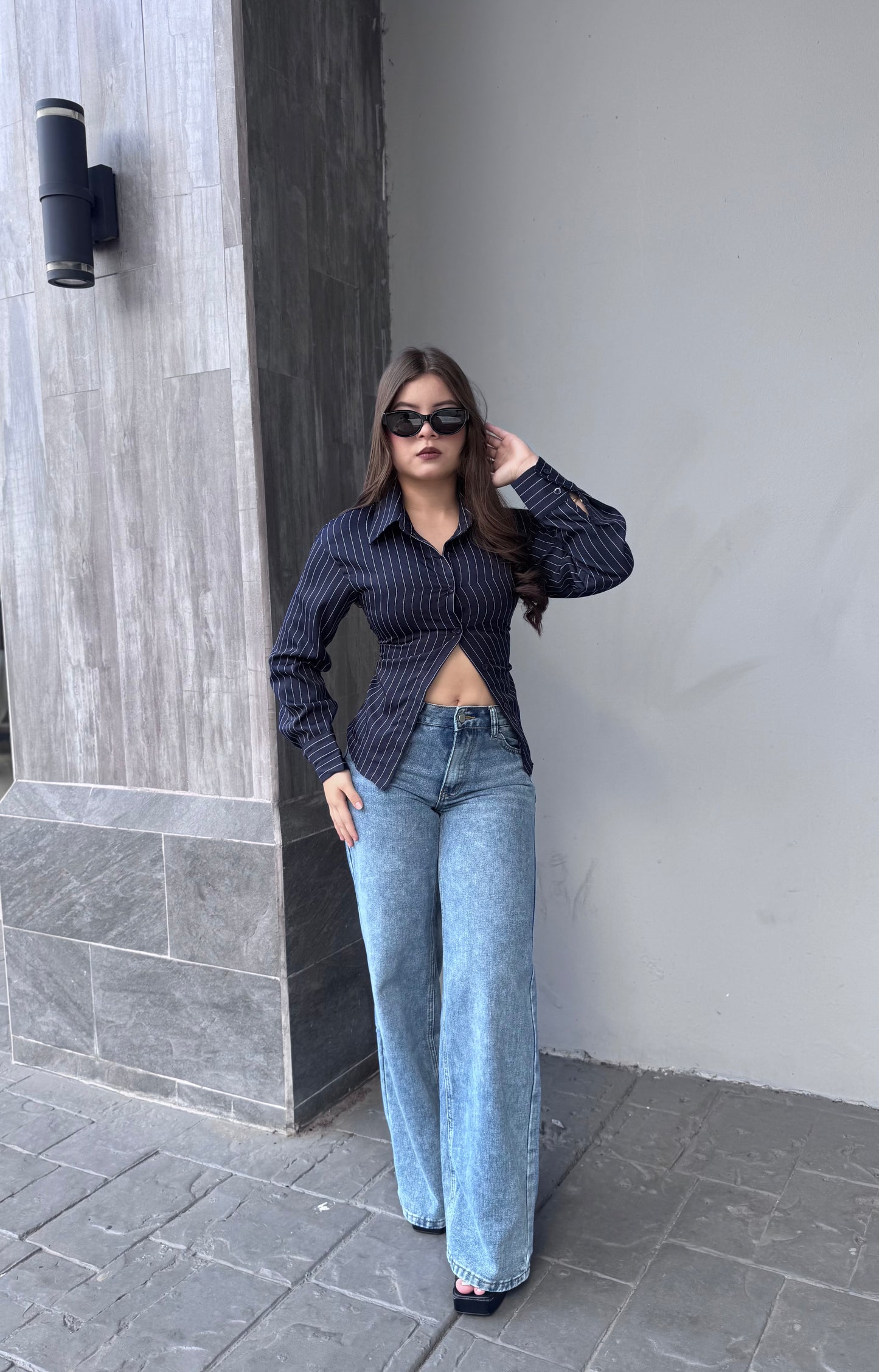 BLUSA A RAYA DE CORSÉ AMARRE