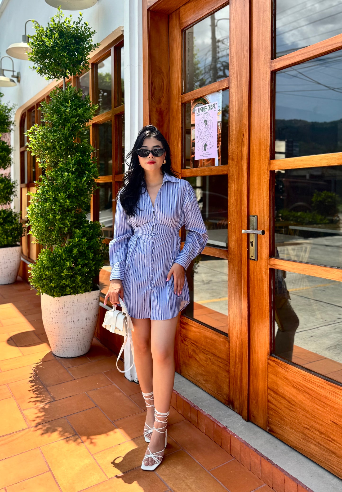VESTIDO CAMISETA A RAYA