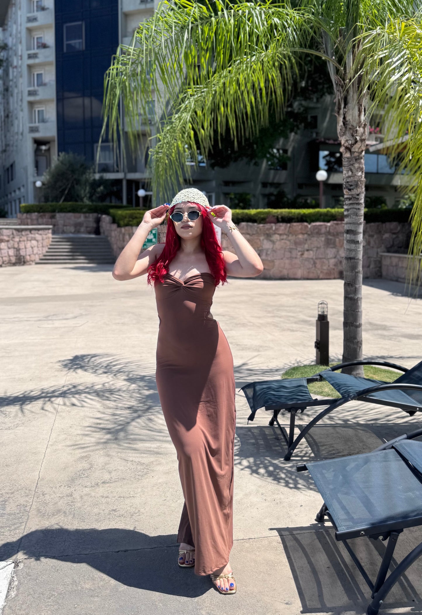MAXI DRESS AJUSTADO AMARRE