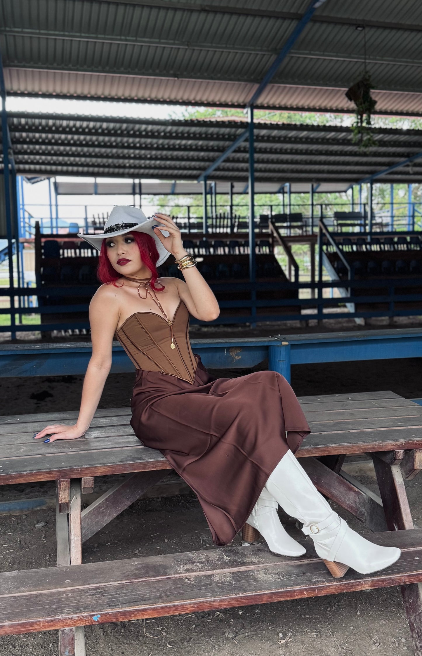 FALDA DE SEDA MAXI