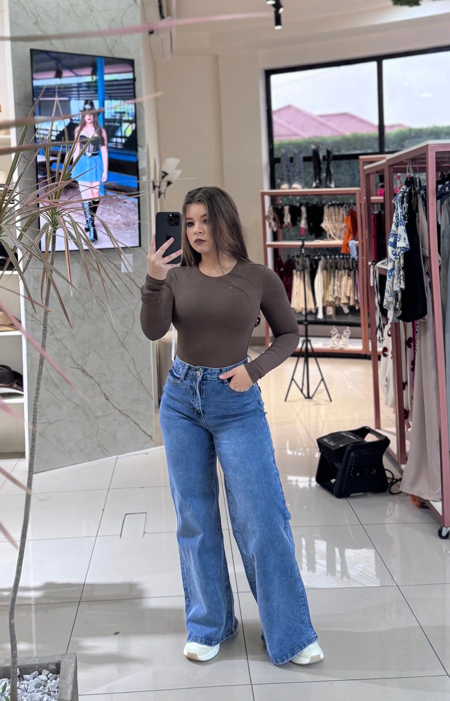 WIDE LEG DESLAVADO BOLSA