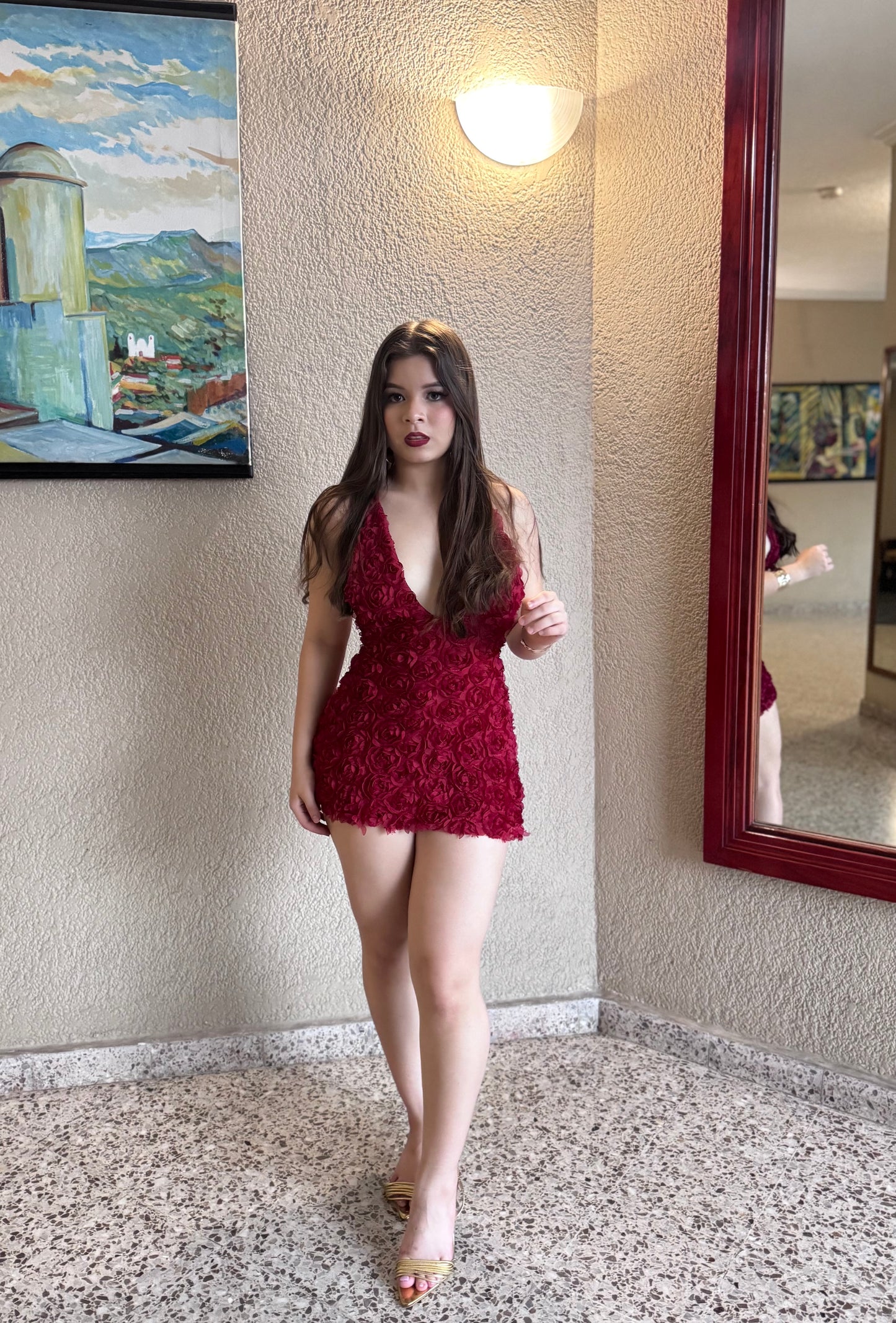 FLORAL DRESS ESCOTE