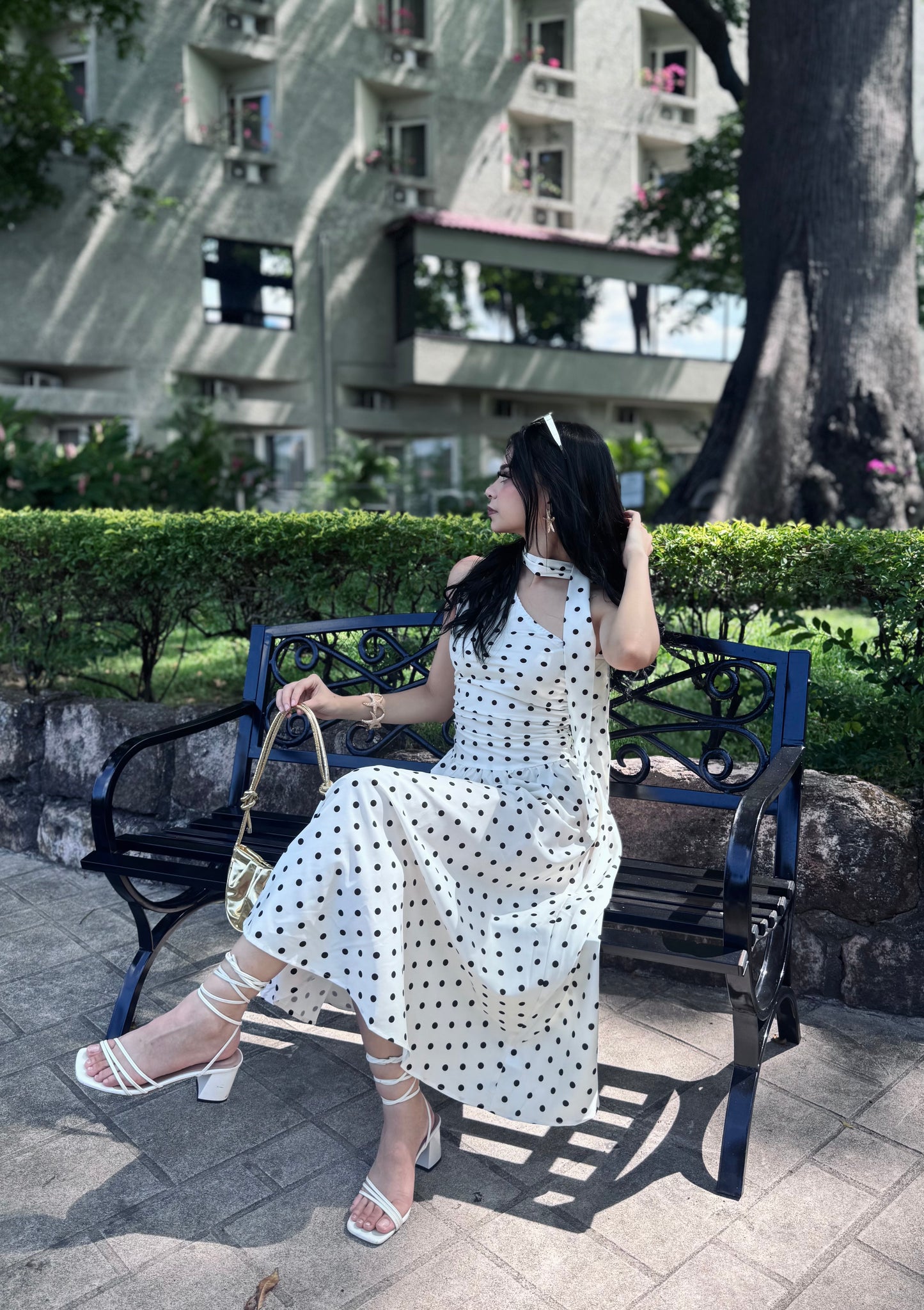 POLKA MAXI DRESS CINTA