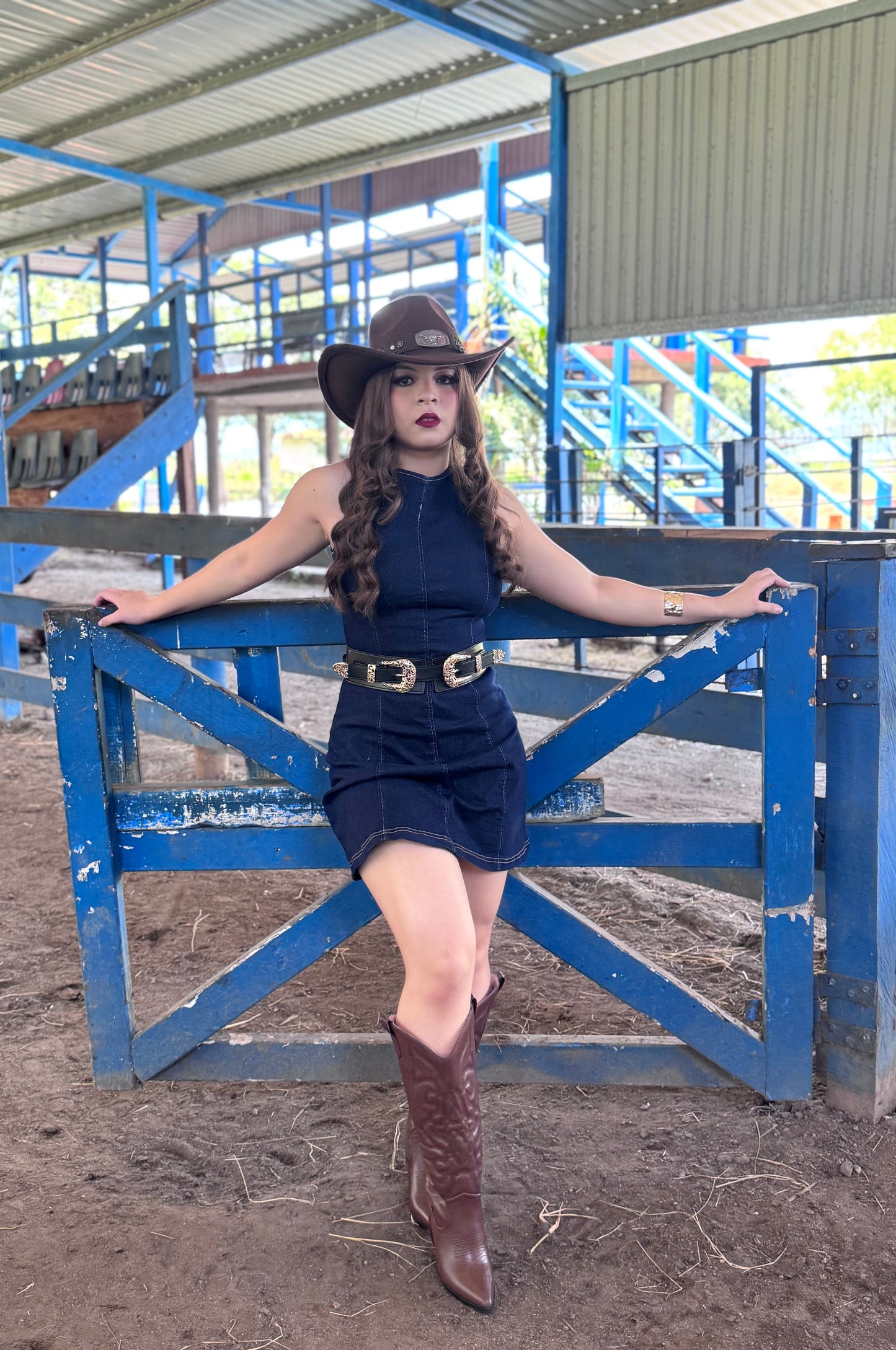 DENIM DRESS ESCOTE