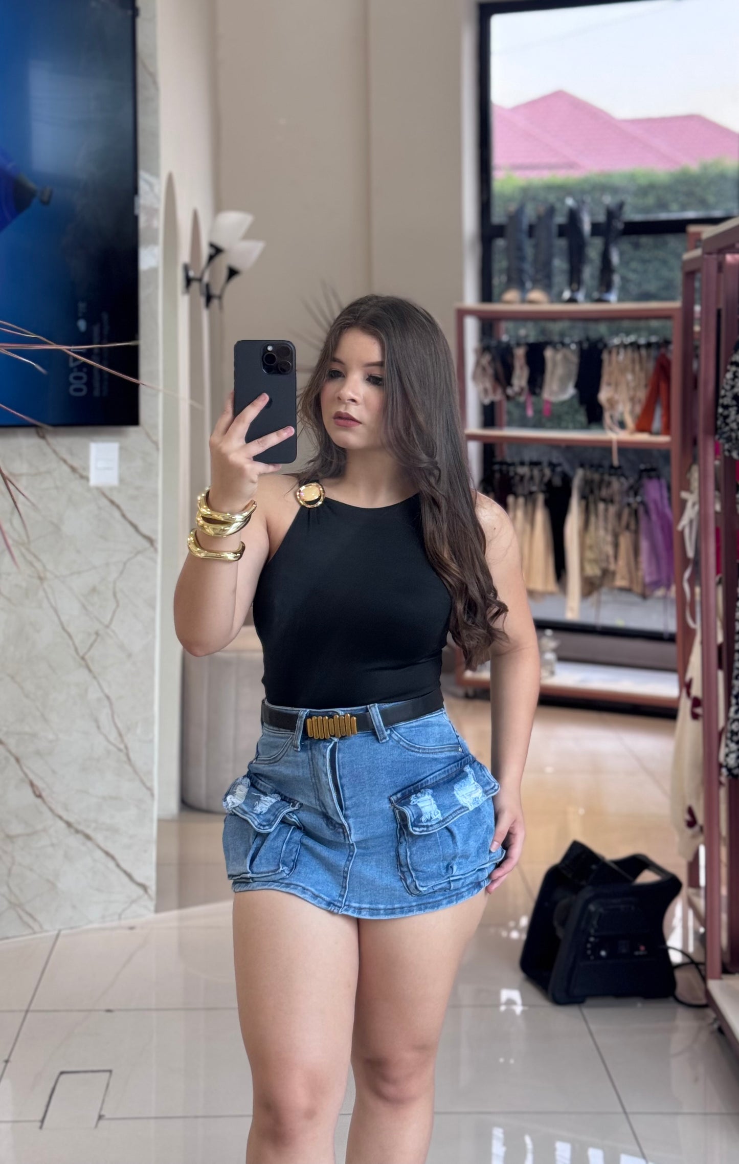 FALDA SHORT DENIM
