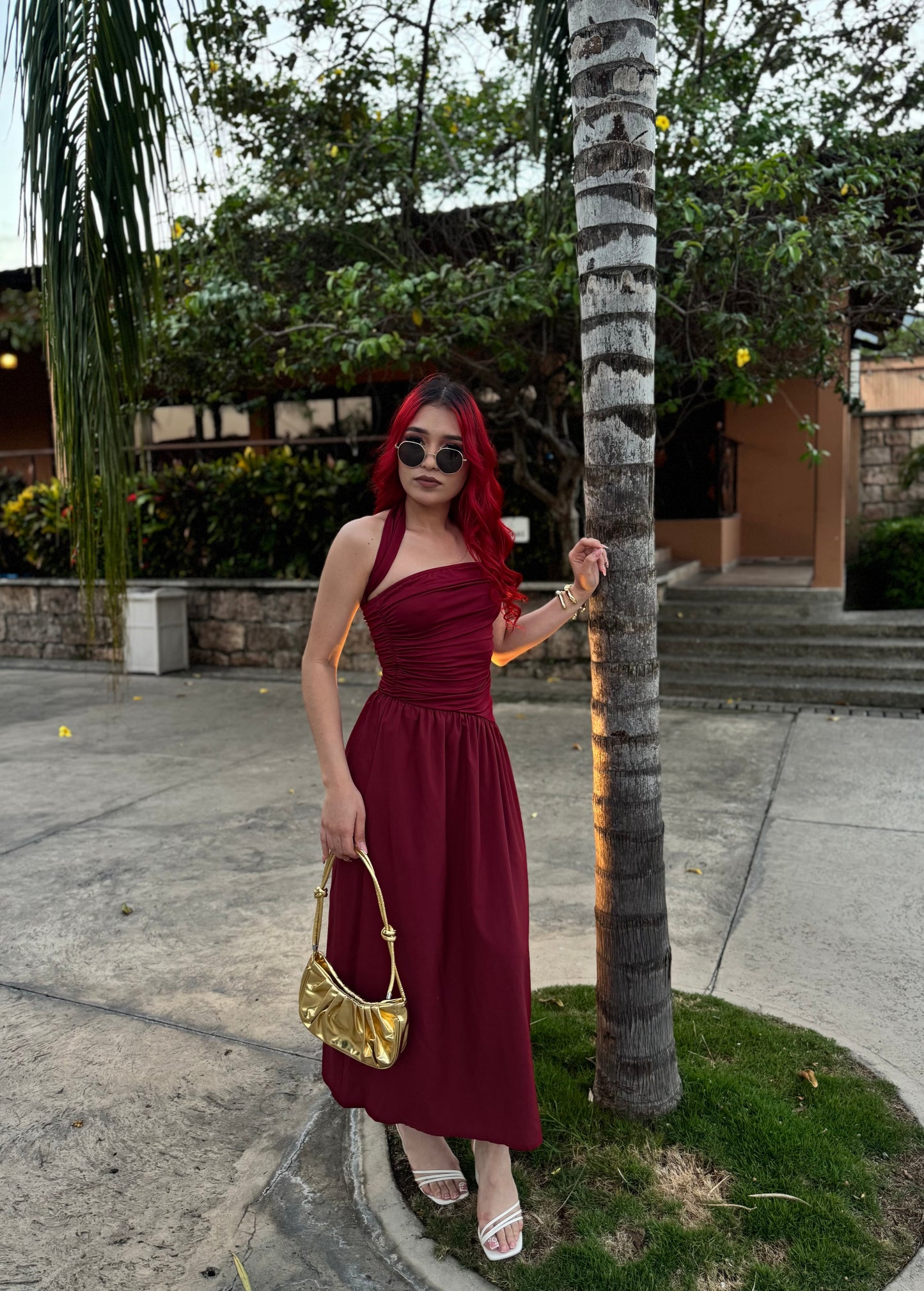 BURGUNDY MAXI DRESS