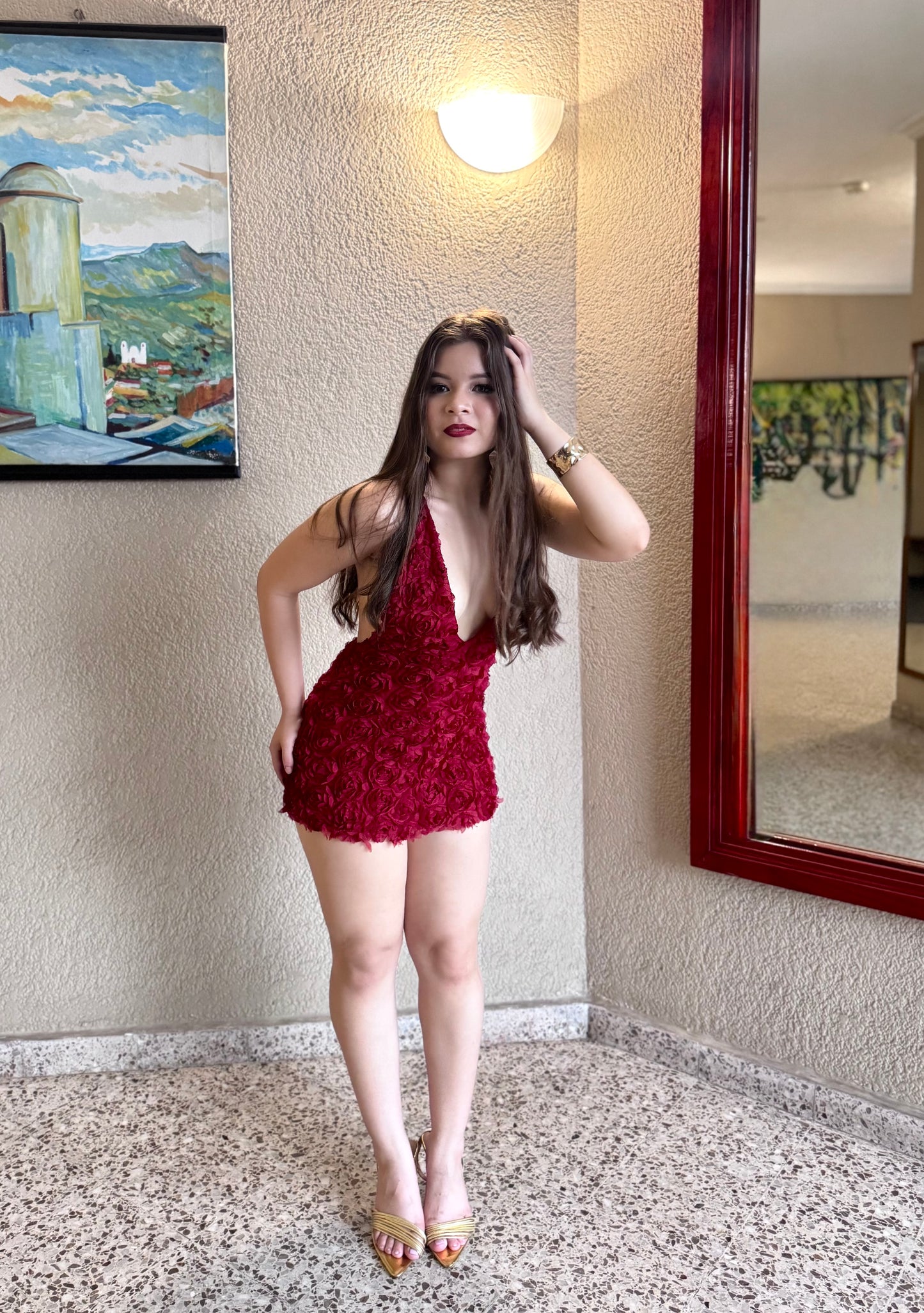 FLORAL DRESS ESCOTE