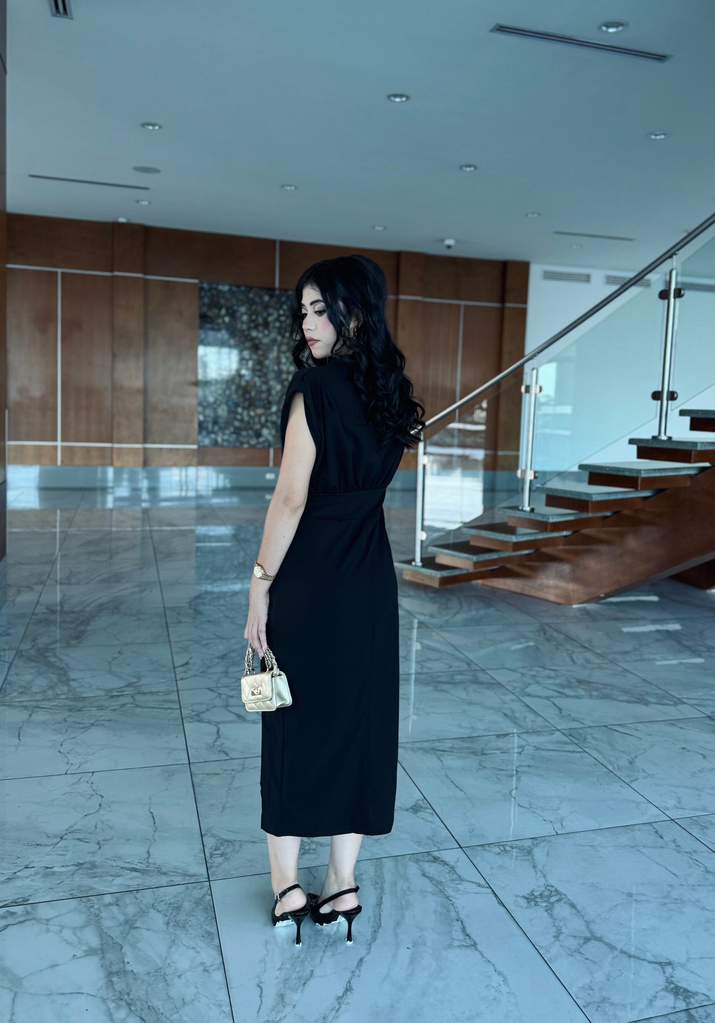 MAXI DRESS FORMAL TOQUE DORADO