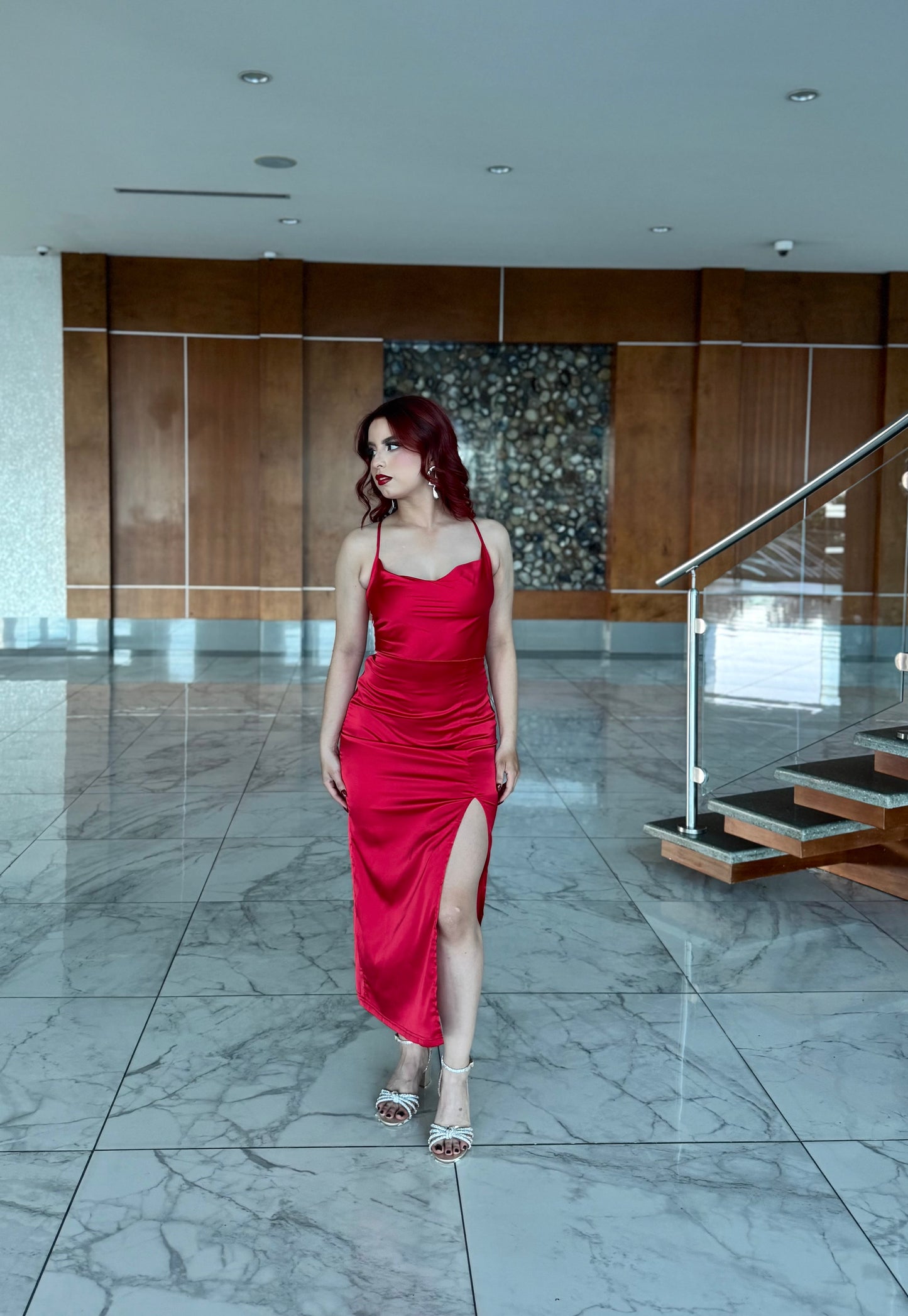 VESTIDO SATIN AMARRE