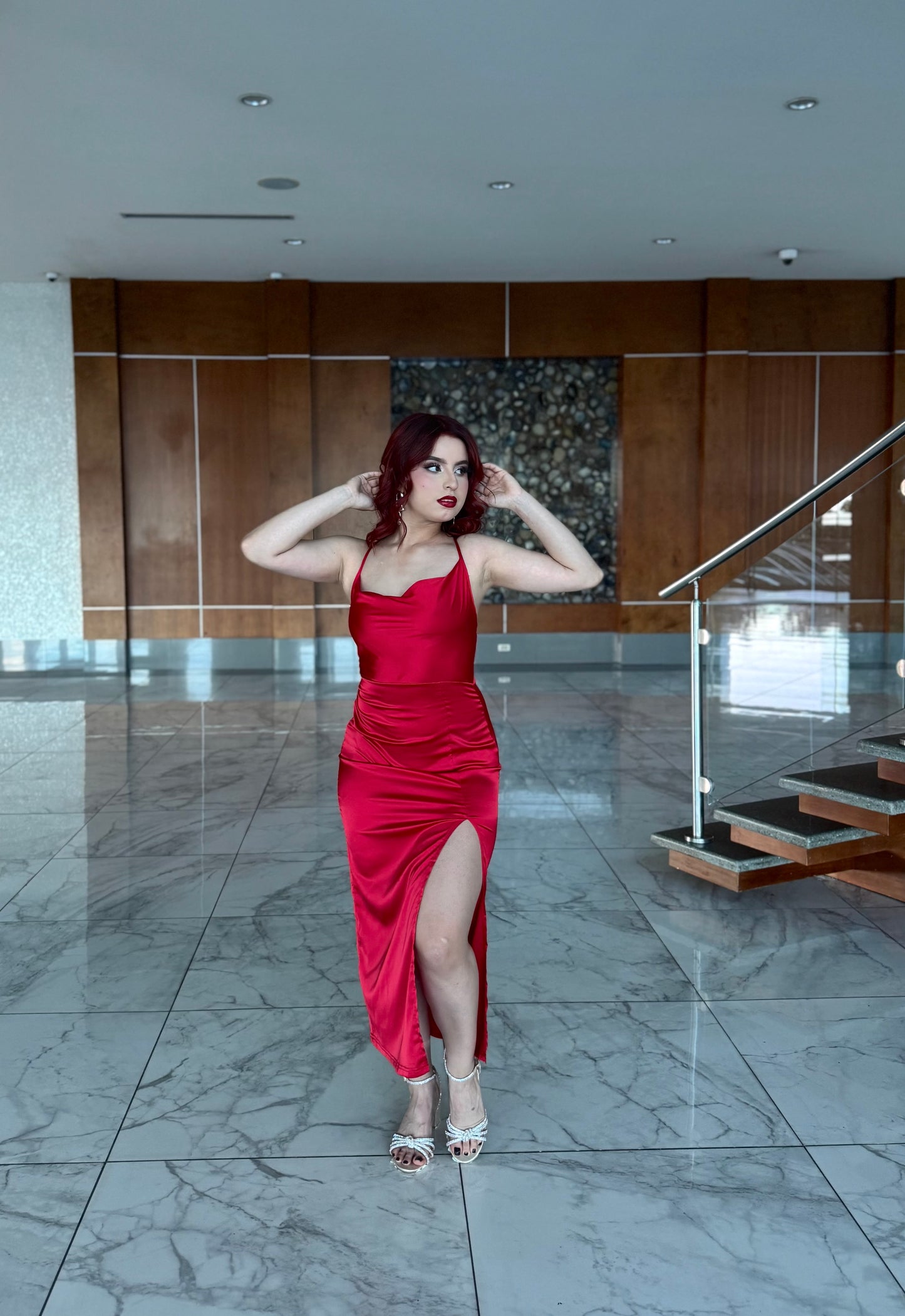 VESTIDO SATIN AMARRE