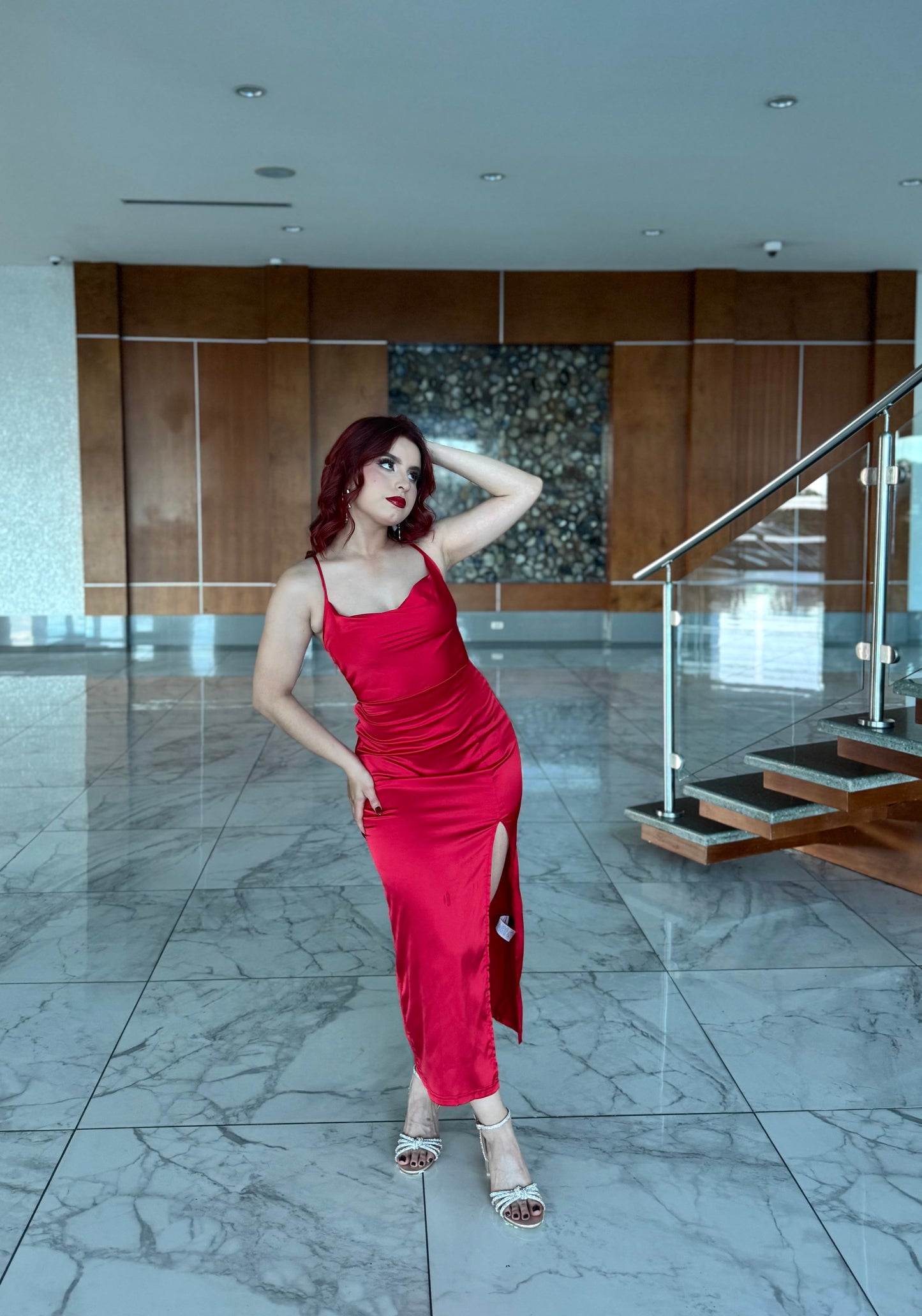 VESTIDO SATIN AMARRE