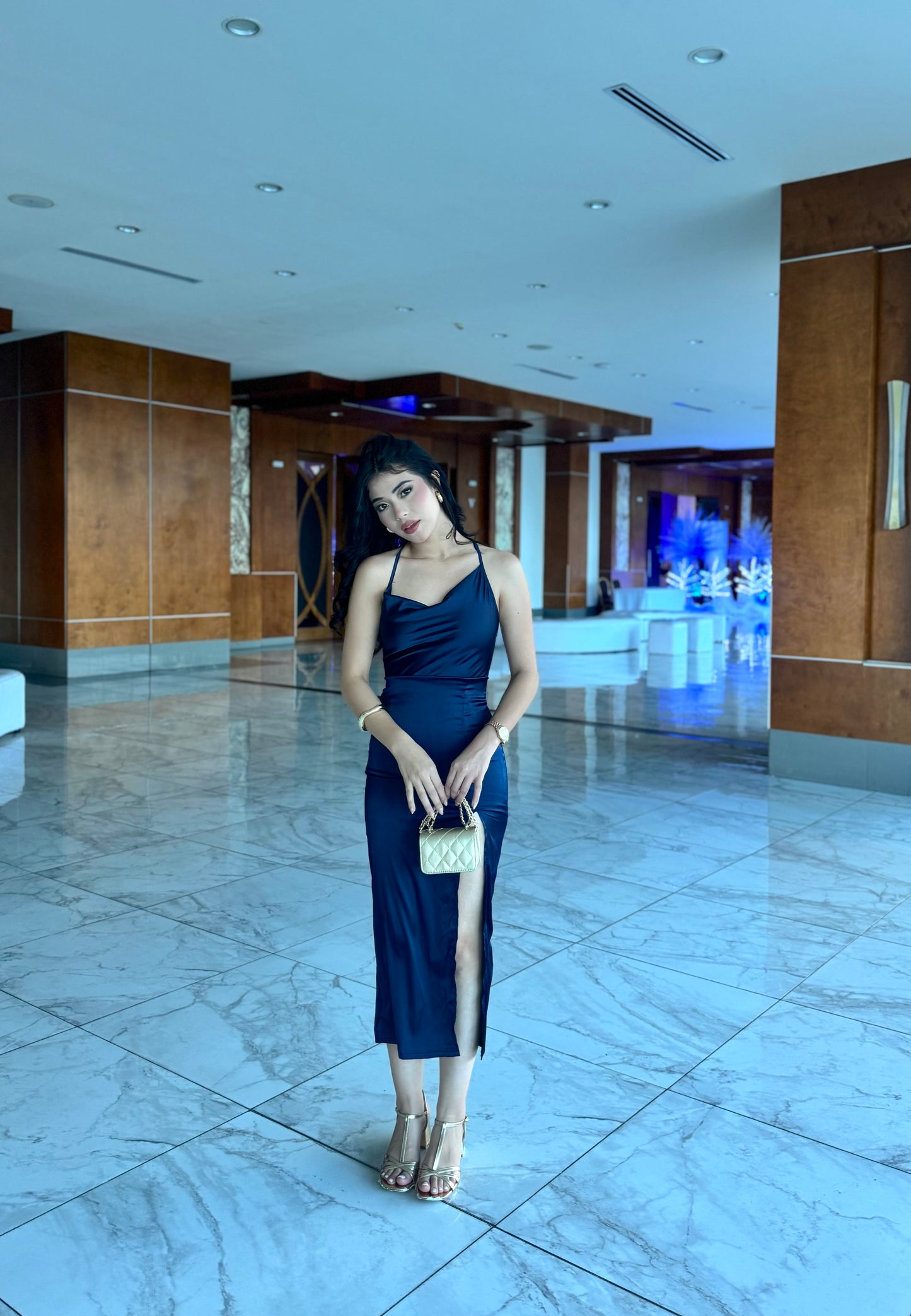 VESTIDO SATIN AMARRE