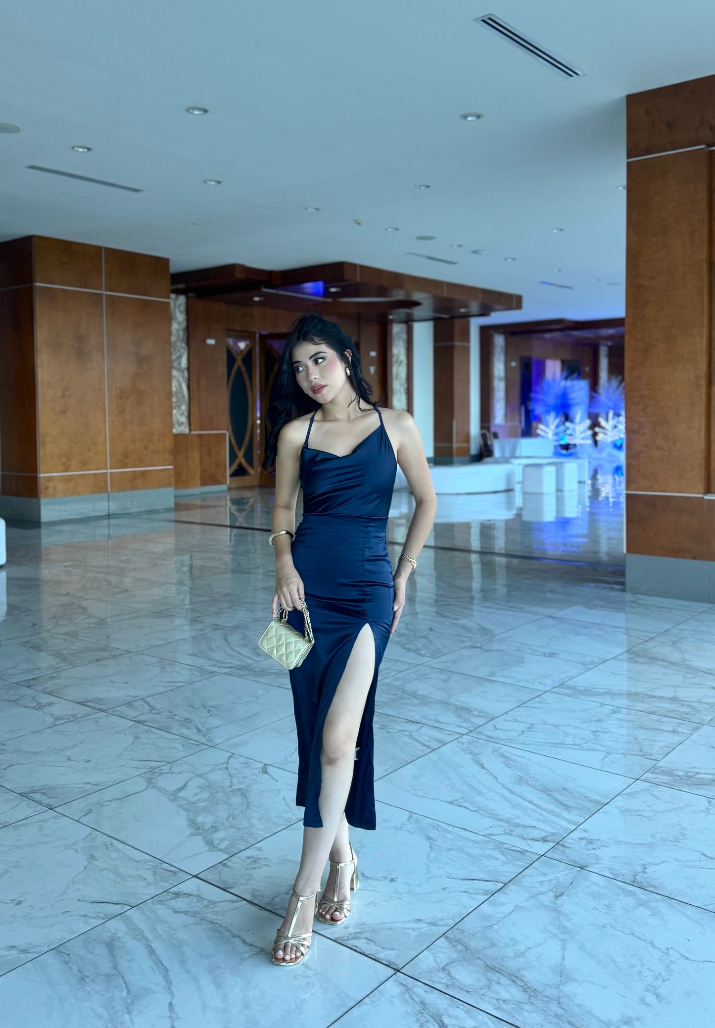 VESTIDO SATIN AMARRE