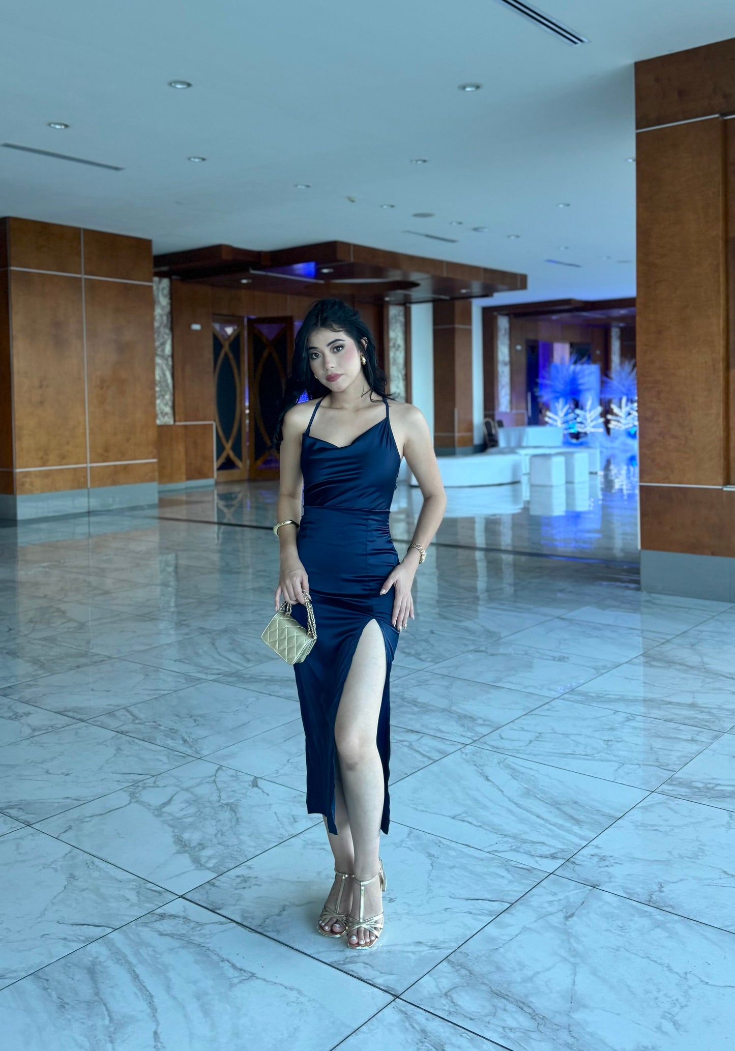 VESTIDO SATIN AMARRE