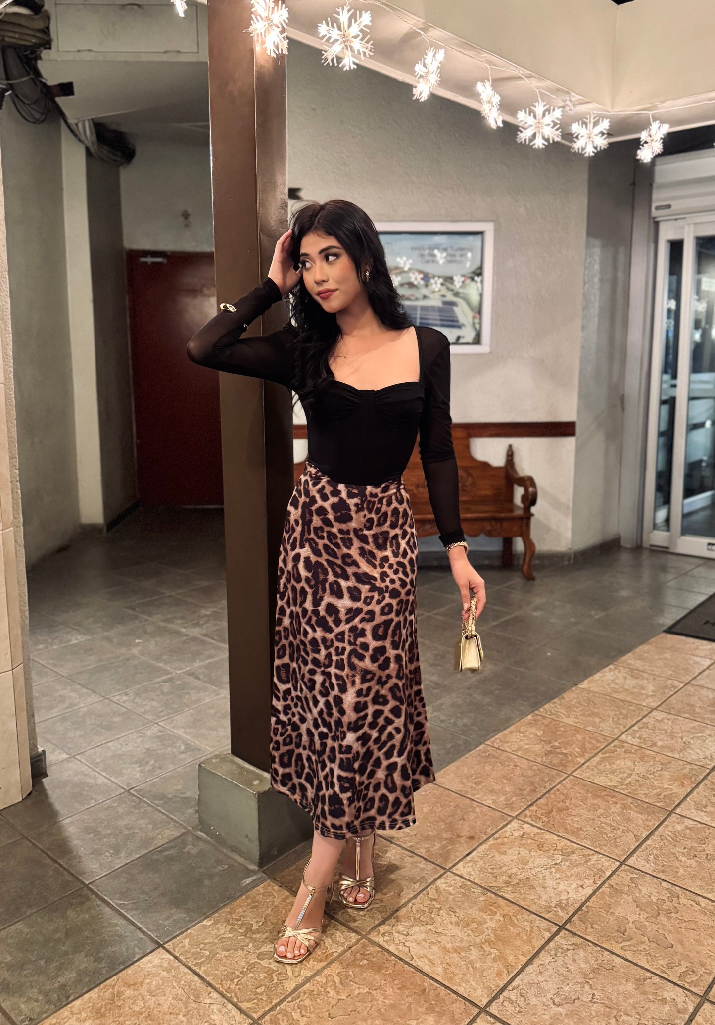 MAXI FALDA LEOPARDO LISA