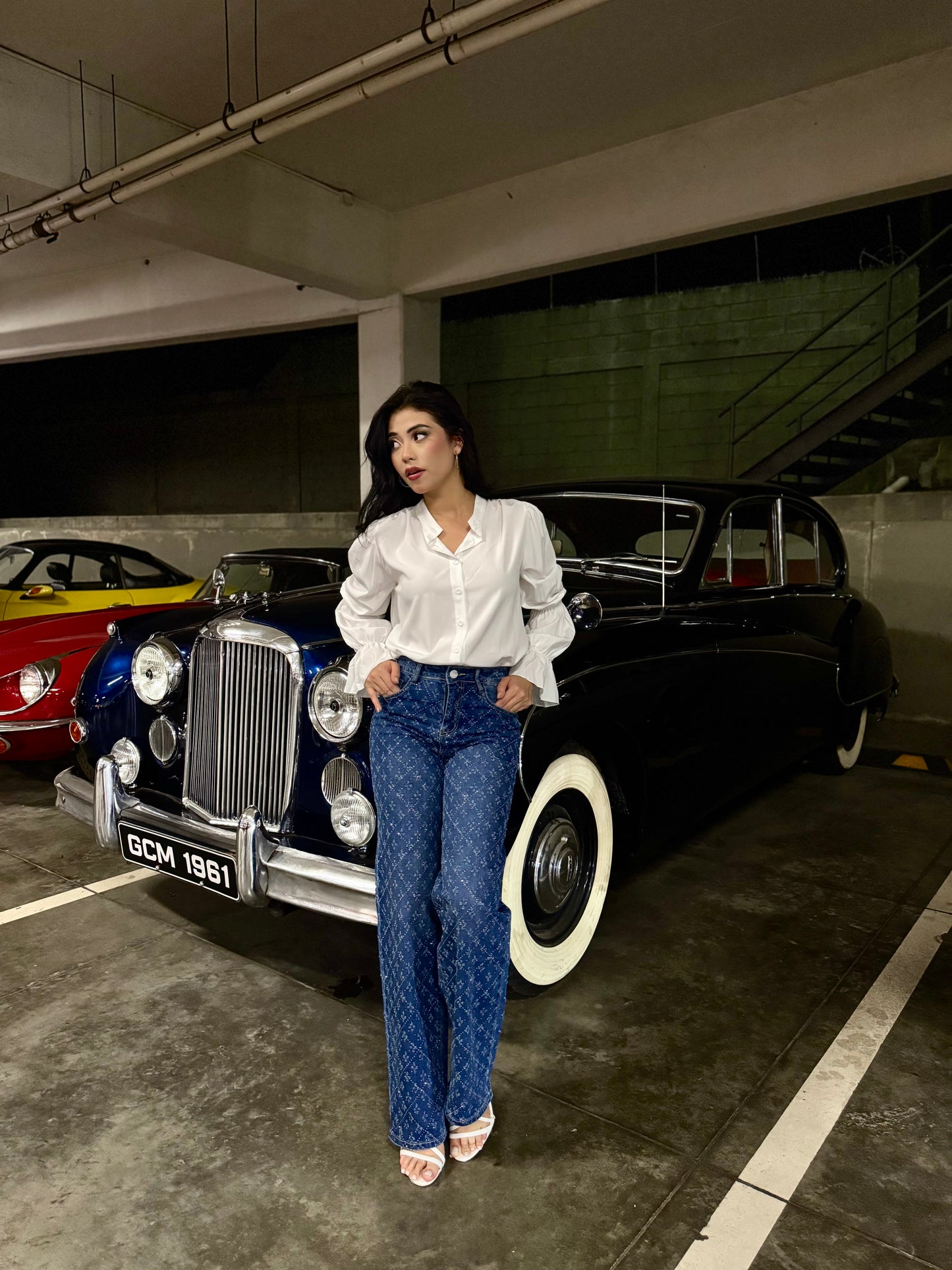 JEANS WIDE STRAIGHT BRILLO LEVÉ