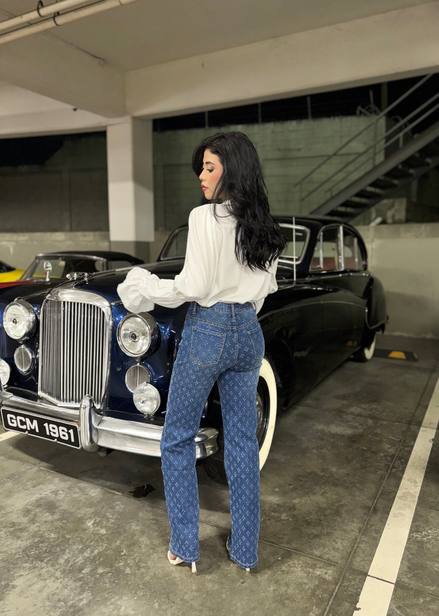 JEANS WIDE STRAIGHT BRILLO LEVÉ