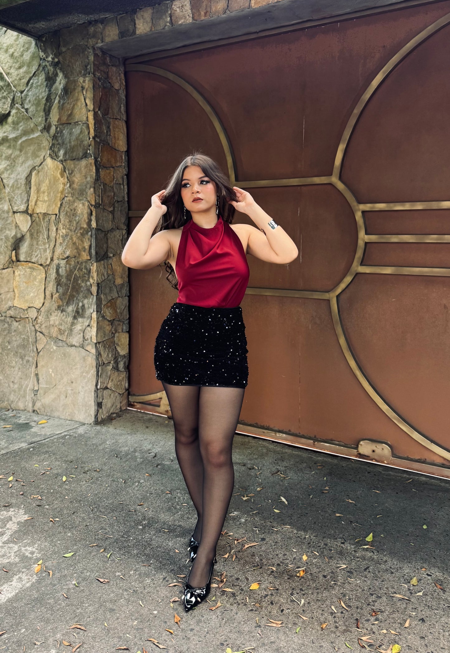 FALDA BRILLO TRAE SHORT