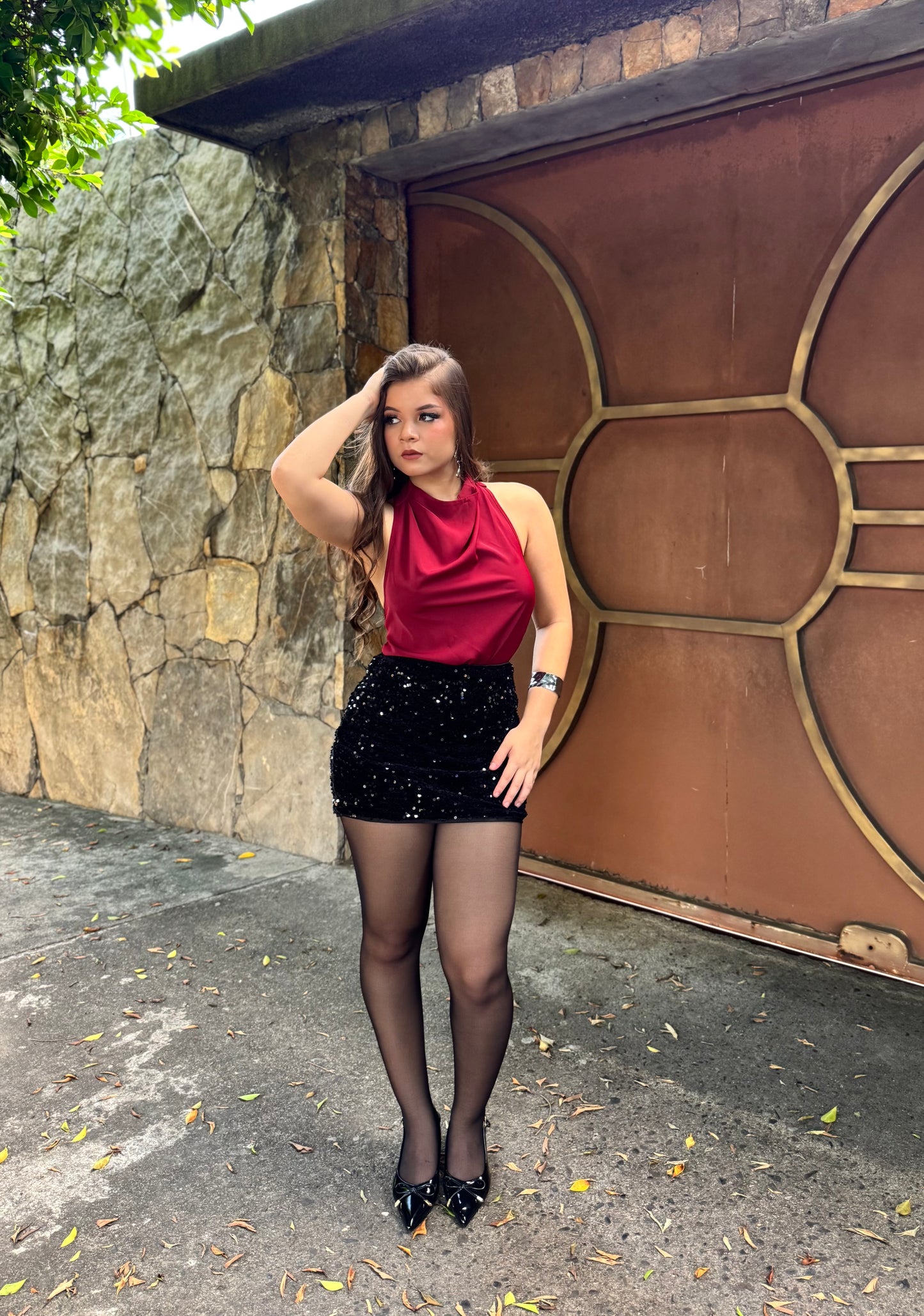 FALDA BRILLO TRAE SHORT