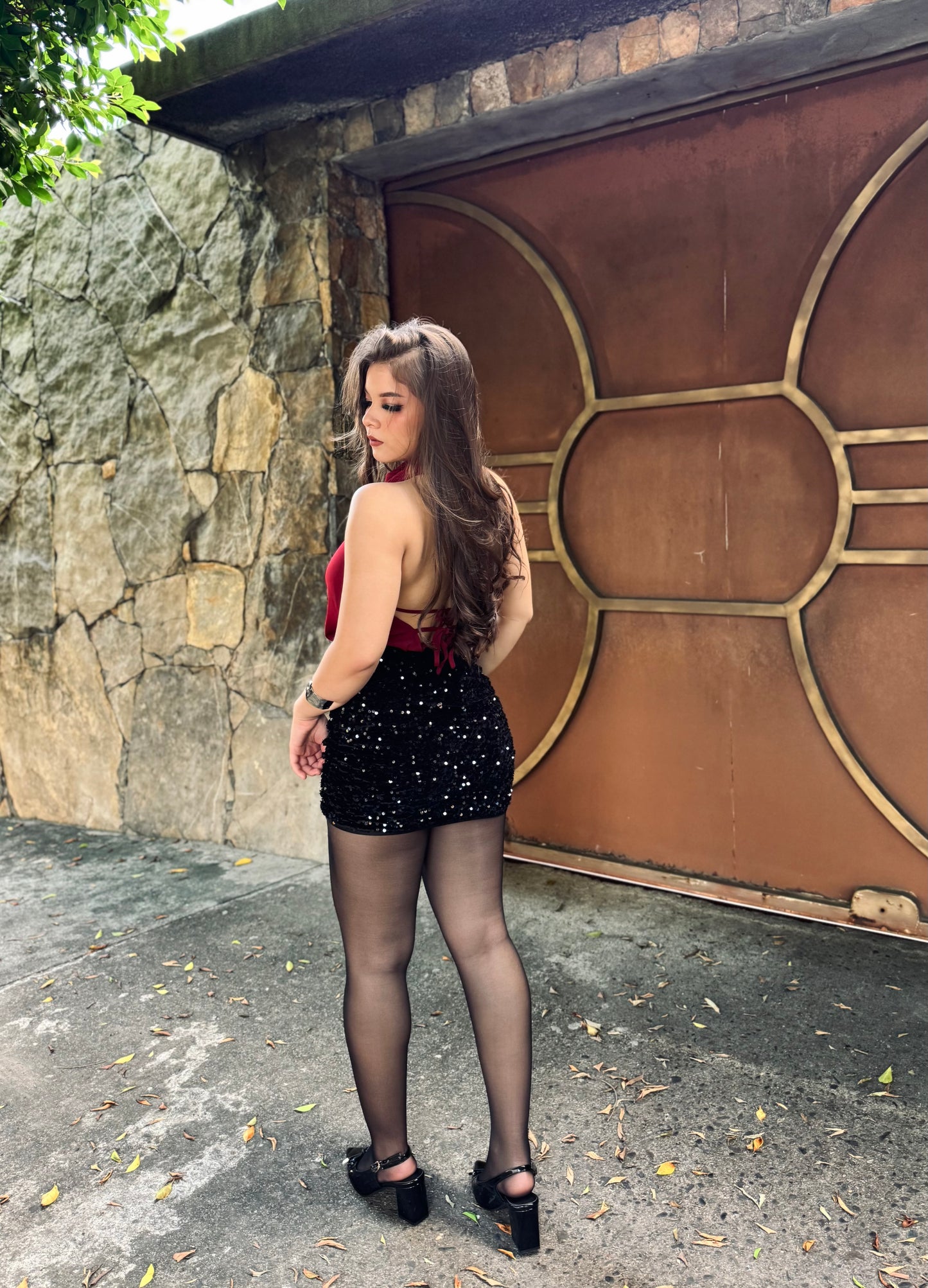 FALDA BRILLO TRAE SHORT