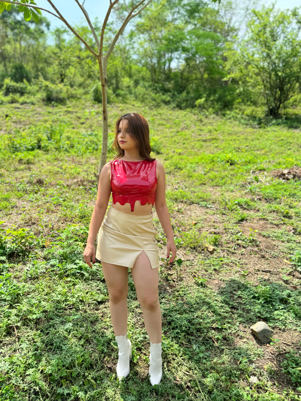 FALDA CUERO