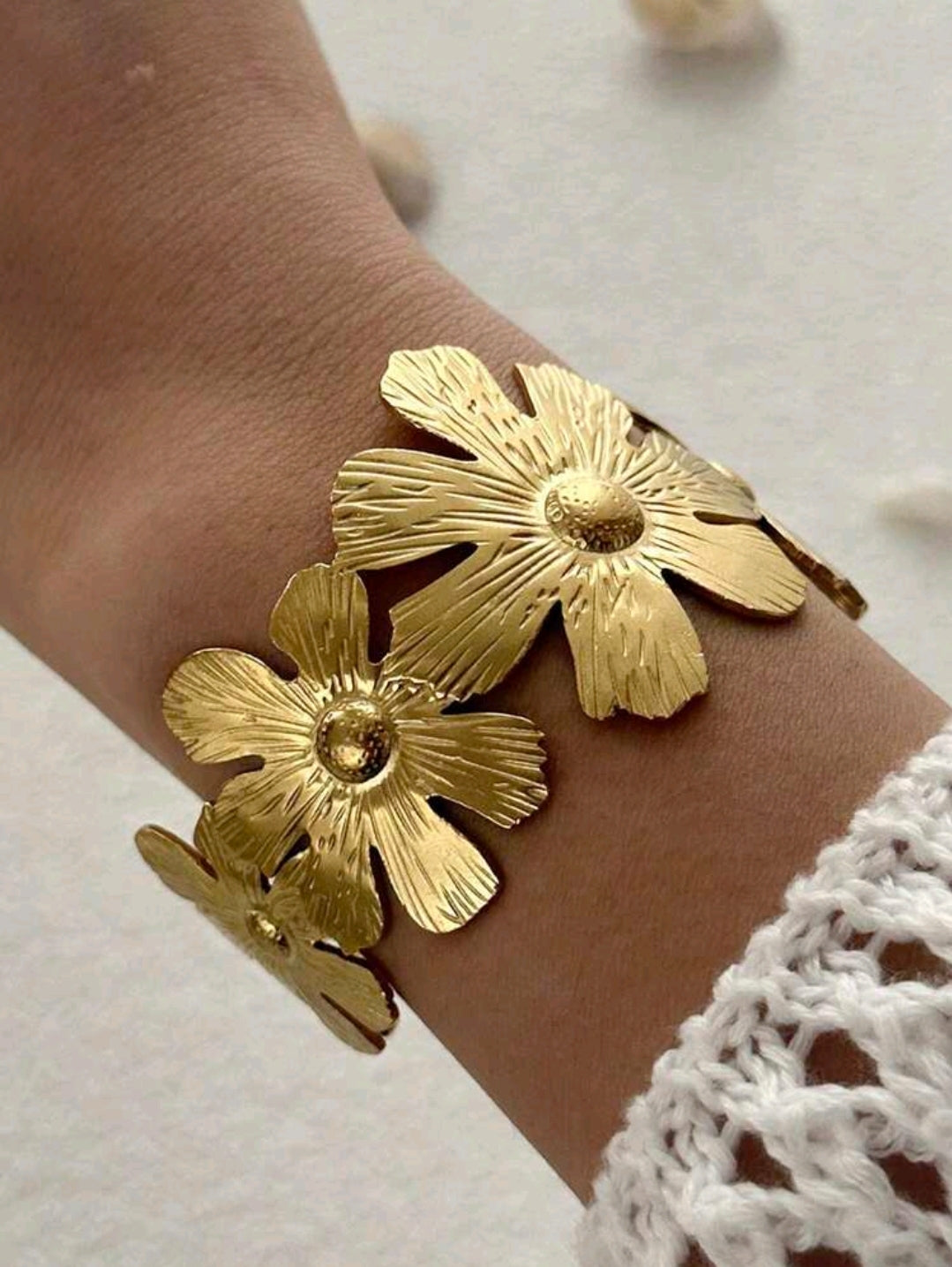 PULSERA ACERO FLOR