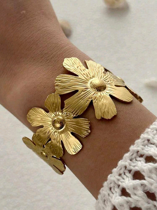 PULSERA ACERO FLOR